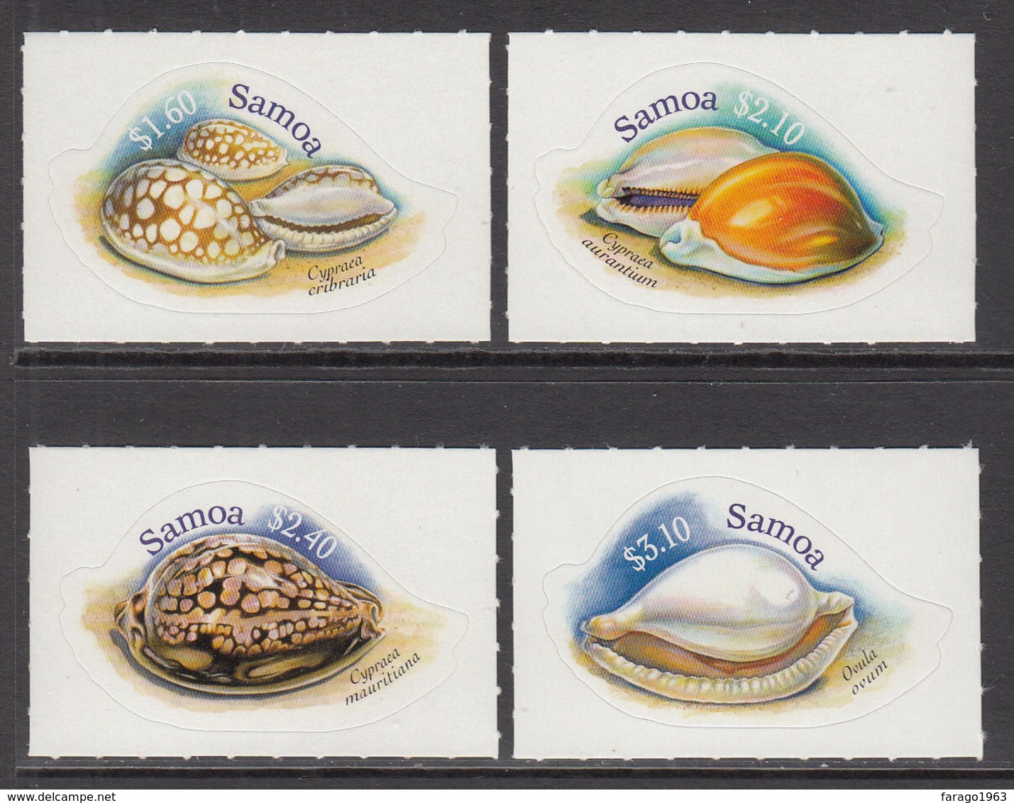 2006 Samoa Shells Complete Set Of 4 MNH - Samoa