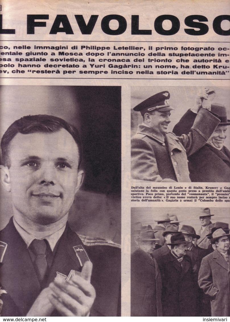 (pagine-pages)YURI GAGARIN  Tempo1961/17. - Altri & Non Classificati