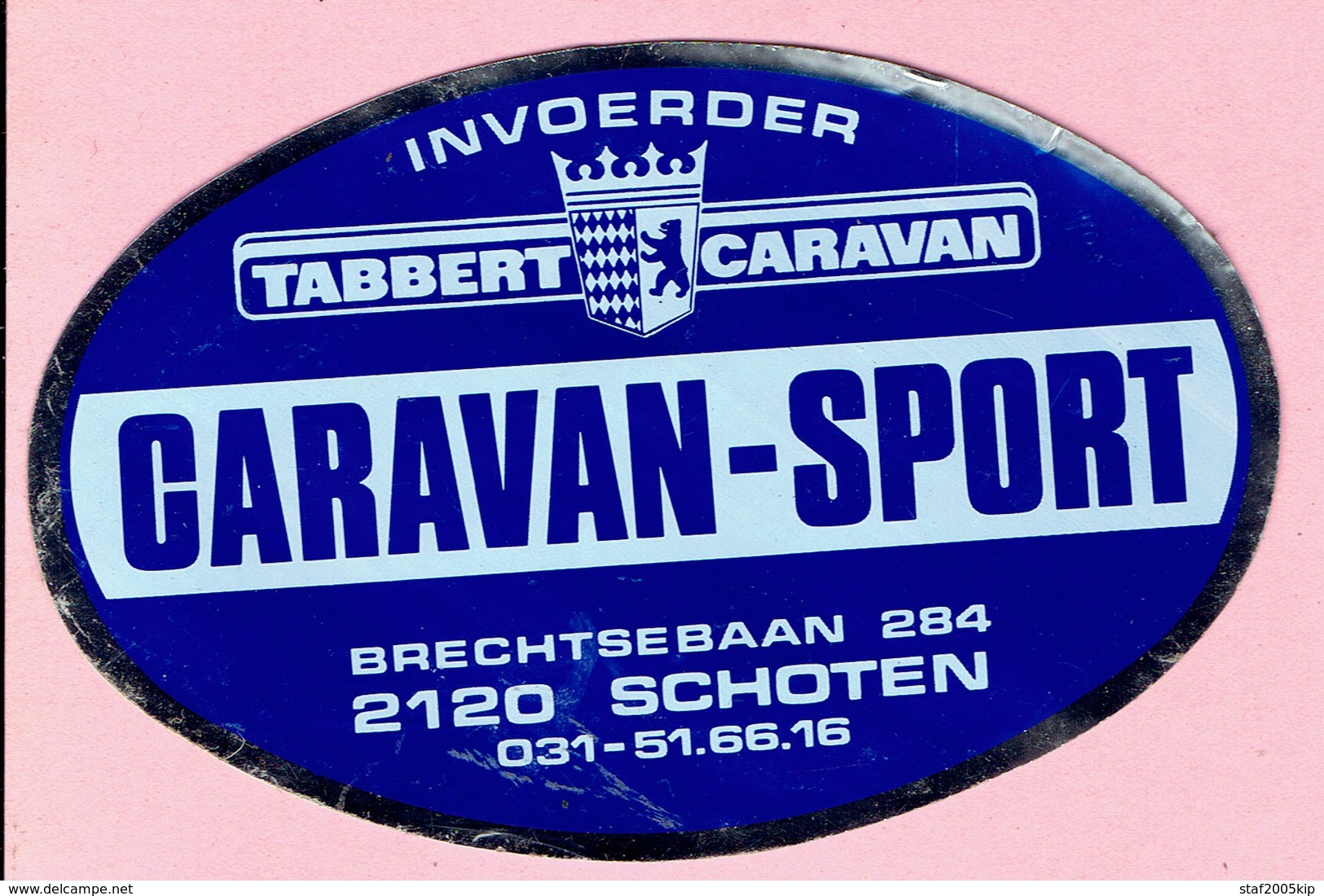 Sticker - Invoerder TABBERT CARAVAN - CARAVAN SPORT - Brechtsebaan Schoten - Autocollants