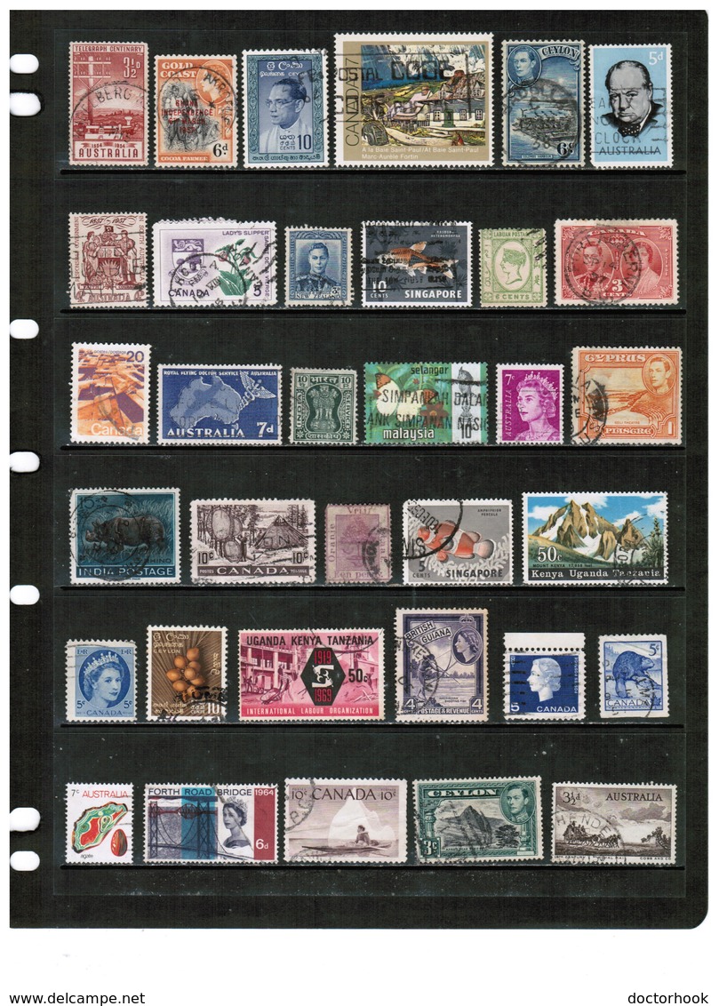 BRITISH COMMONWEALTH---Collection Of USED DL-698 - Collections (without Album)