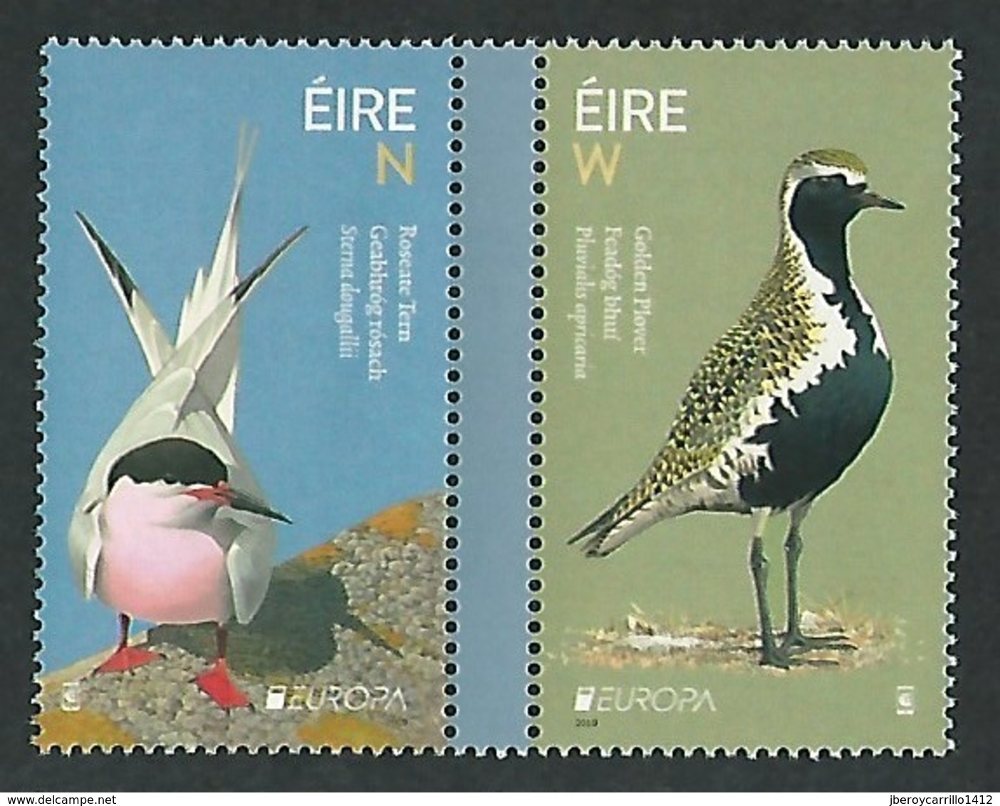 IRLANDA /IRELAND / IRLAND / ÉIRE / EUROPA 2019 -NATIONAL BIRDS.-"AVES - BIRDS - VÖGEL -OISEAUX"- SELLOS De HOJITA BLOQUE - 2019