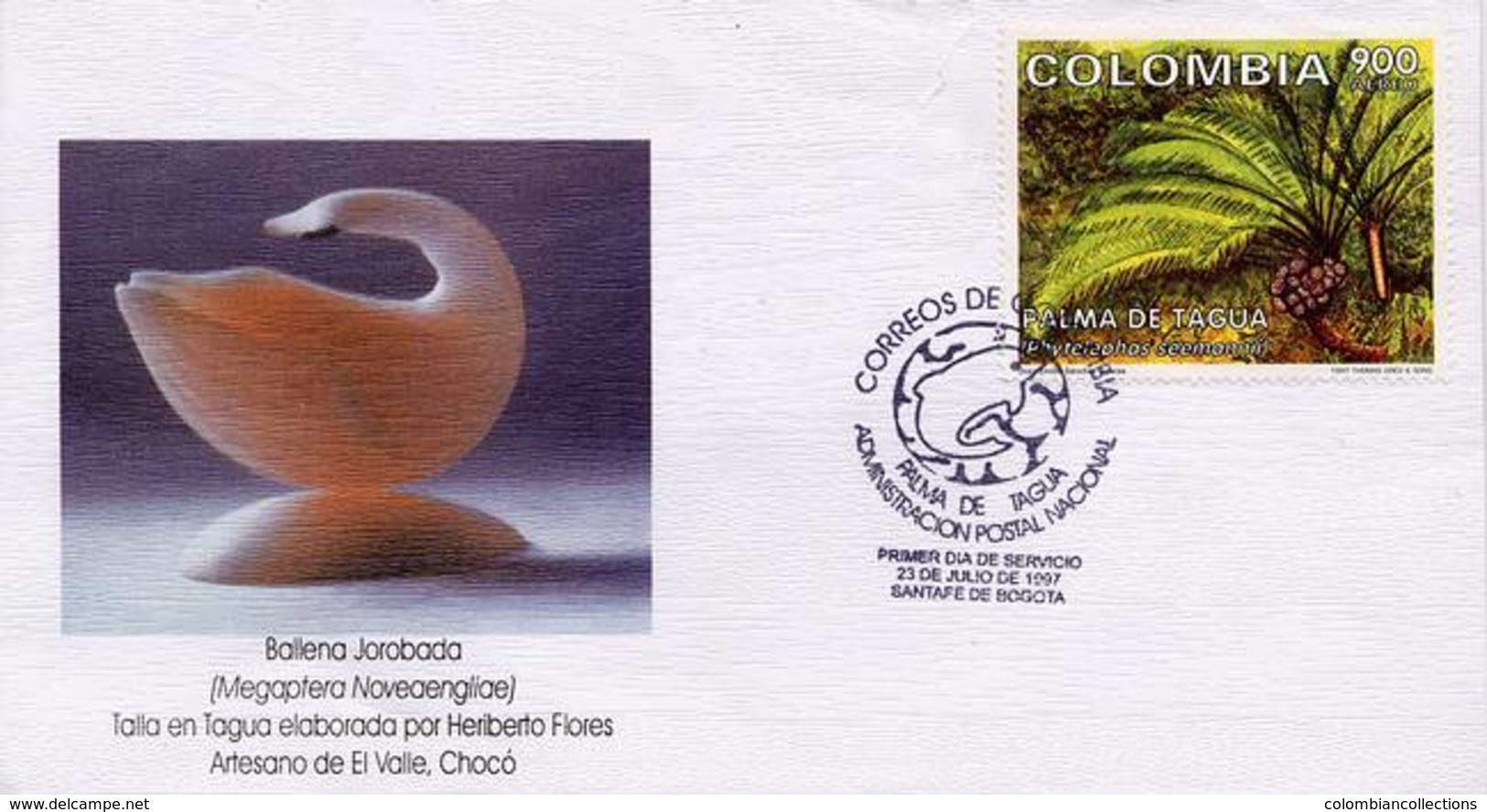 Lote 2063F, Colombia, 1997, SPD - FDC, Palma De Tagua, Tree, Palm - Colombia