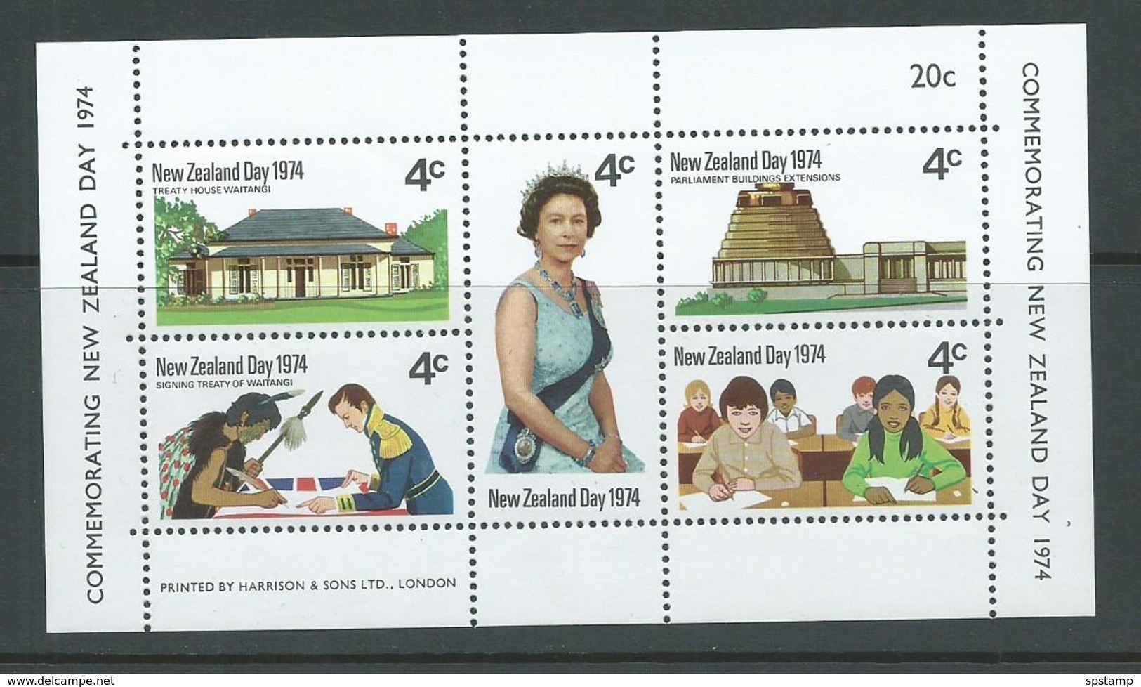 New Zealand 1974 QEII / NZ Day Miniature Sheet MNH - Neufs