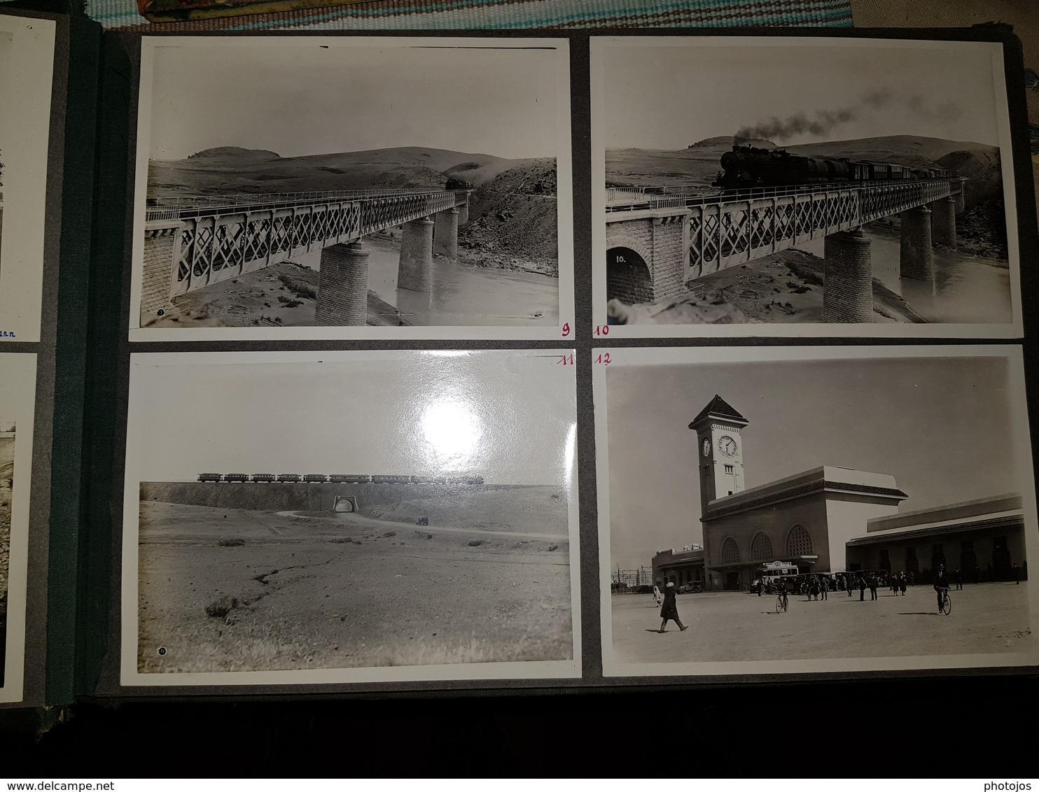 Superbe Et Rare Album Original De 134 Photos De La Compagnie Ferroviaire Du Maroc CFM - Albums & Collections