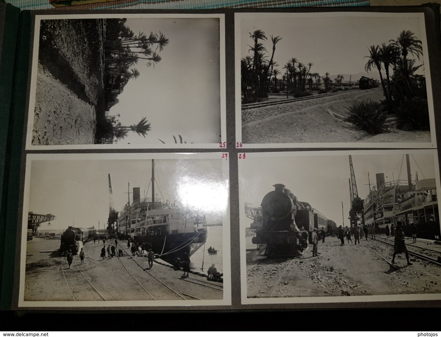 Superbe Et Rare Album Original De 134 Photos De La Compagnie Ferroviaire Du Maroc CFM - Albums & Collections