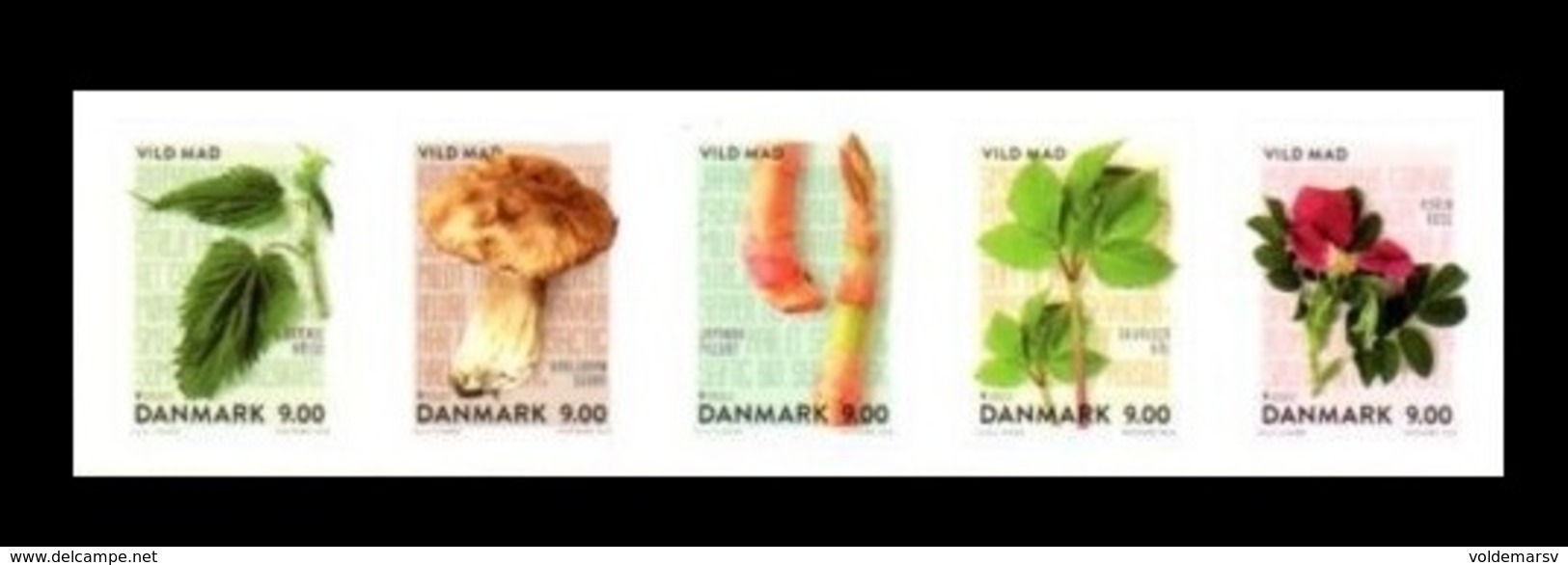 Denmark 2018 Mih. 1958/62 Flora. Wild Food. Mushrooms. Seaweed, Herbs. Edible Plants MNH ** - Nuevos