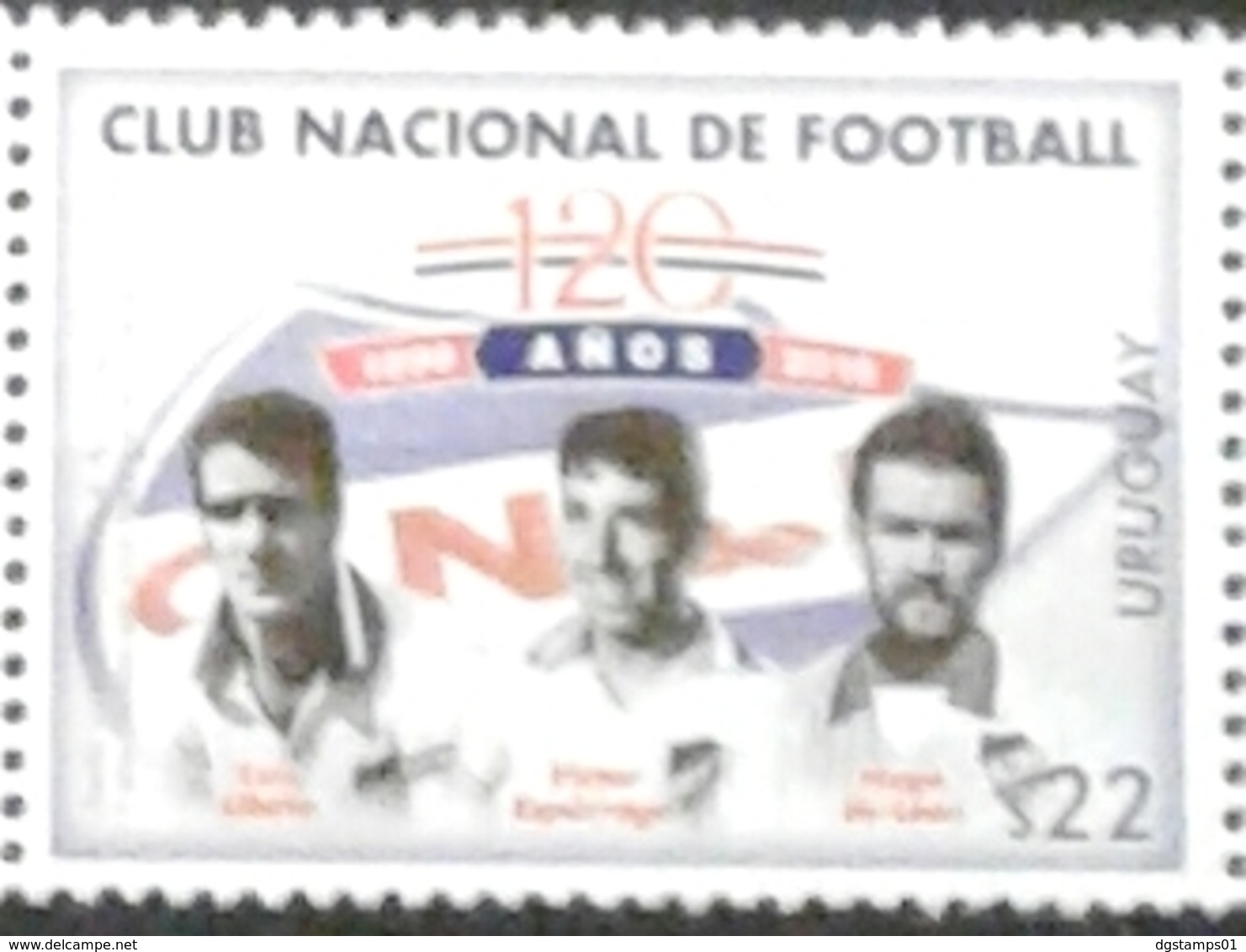 Uruguay 2019 ** 120 Años Club Nacional De Football. Ubiña. Espárrago. De León. - Famous Clubs
