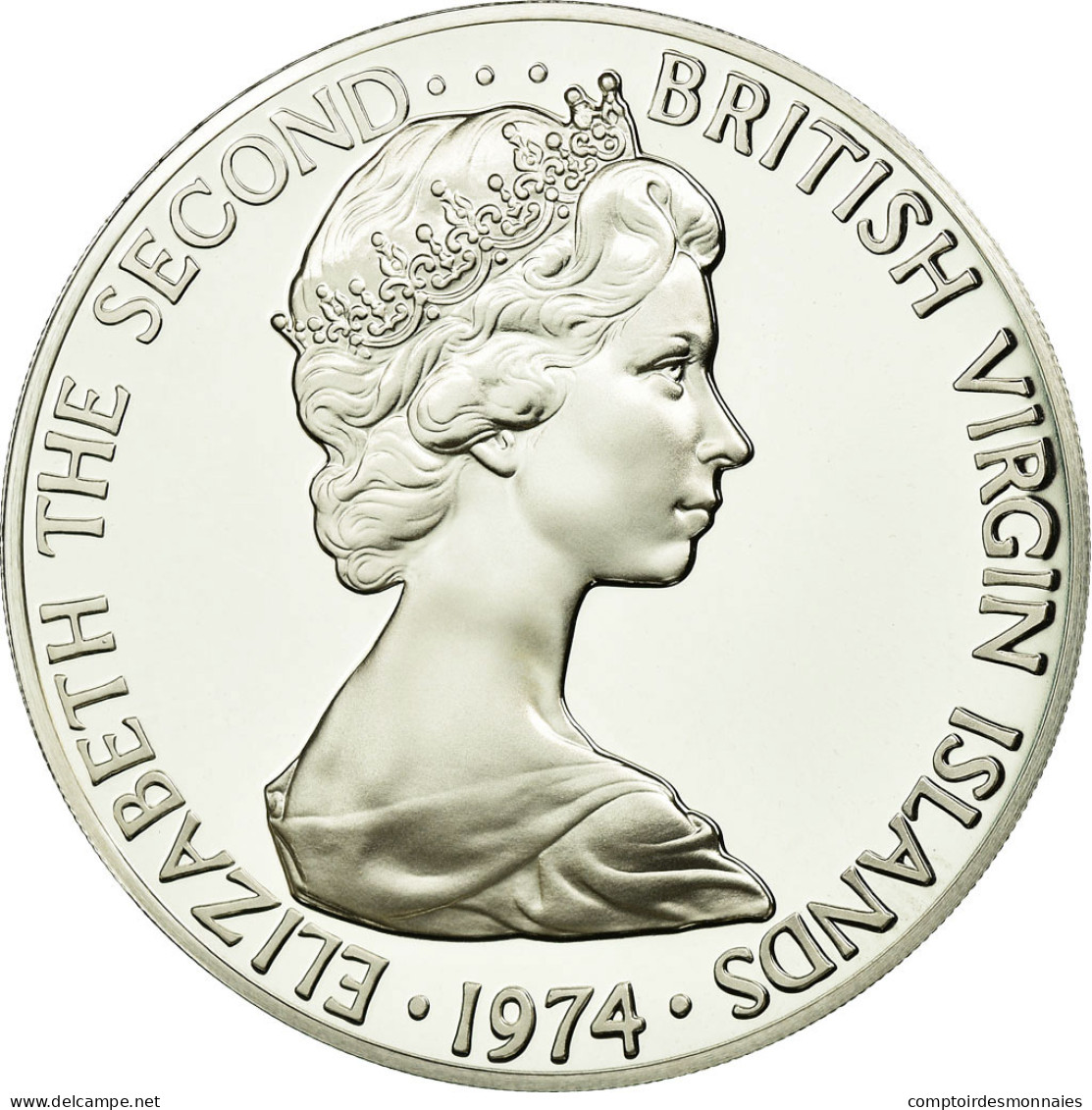 Monnaie, BRITISH VIRGIN ISLANDS, Elizabeth II, Dollar, 1974, Franklin Mint - British Virgin Islands