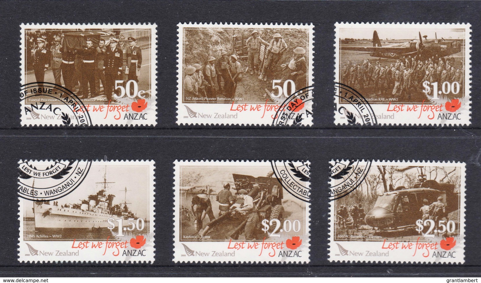 New Zealand 2009 The ANZAC Series - Comrades In Arms Set Of 6 Used - Used Stamps