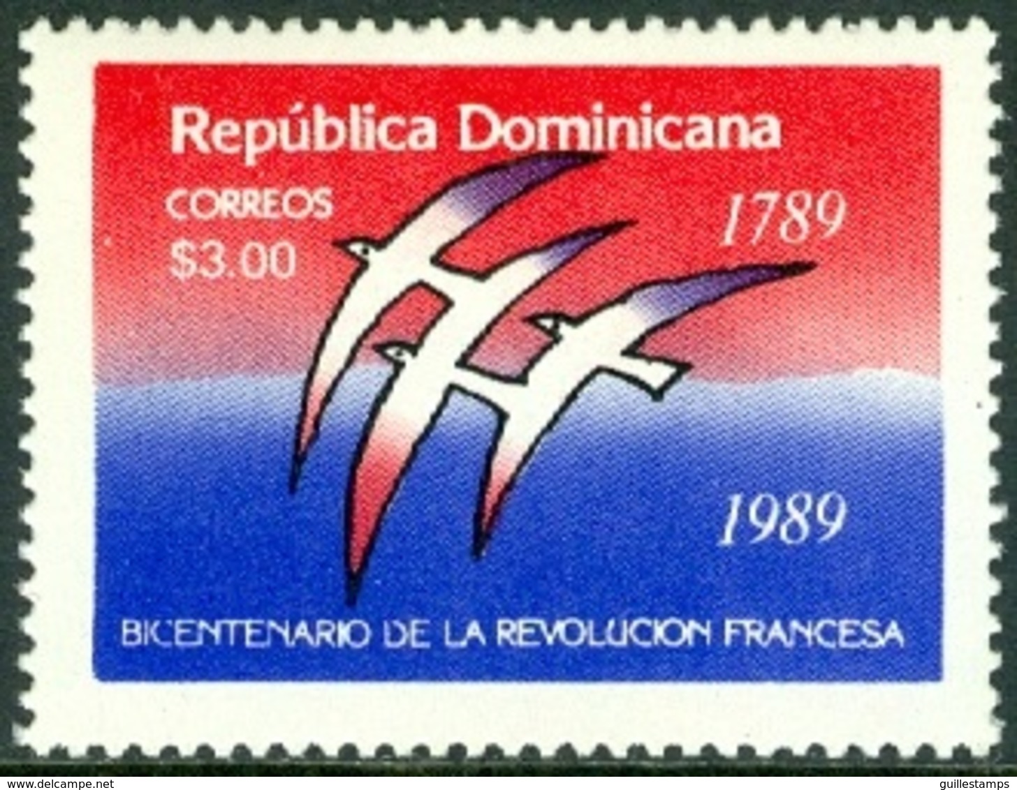 DOMINICAN REPUBLIC 1988 FRENCH REVOLUTION BICENTENARY** (MNH) - Dominican Republic
