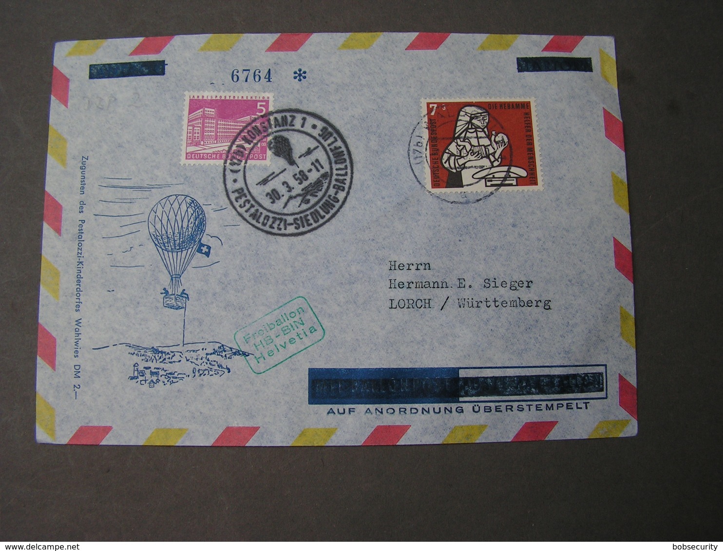 Sieger Ballonfahrt 1958 - Briefe U. Dokumente