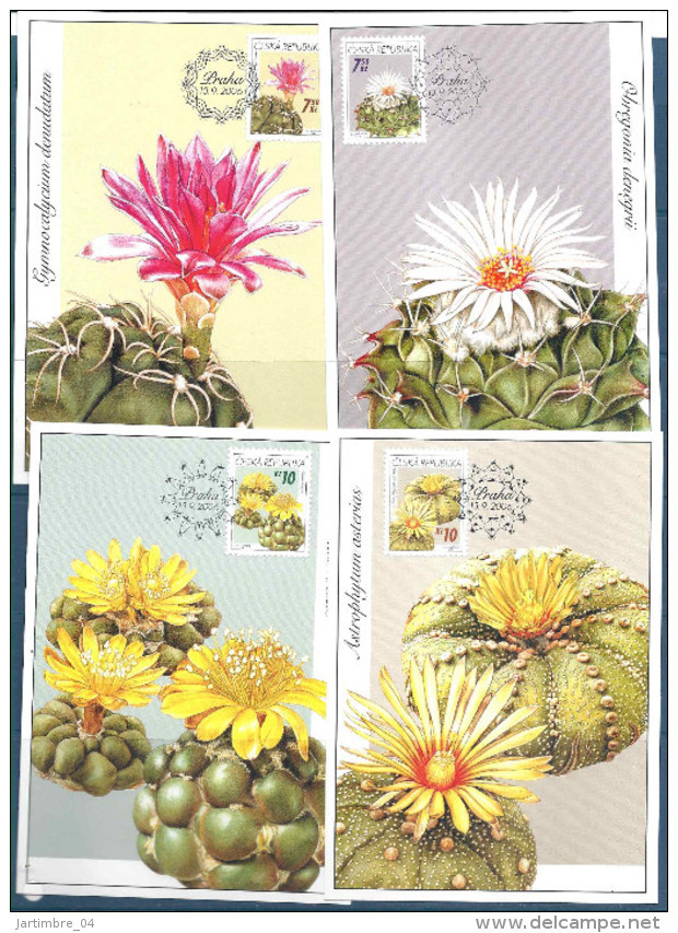 2006 Rép TCHEQUE 439-42** Flore, Cactus, Cartes-maximum - Ungebraucht