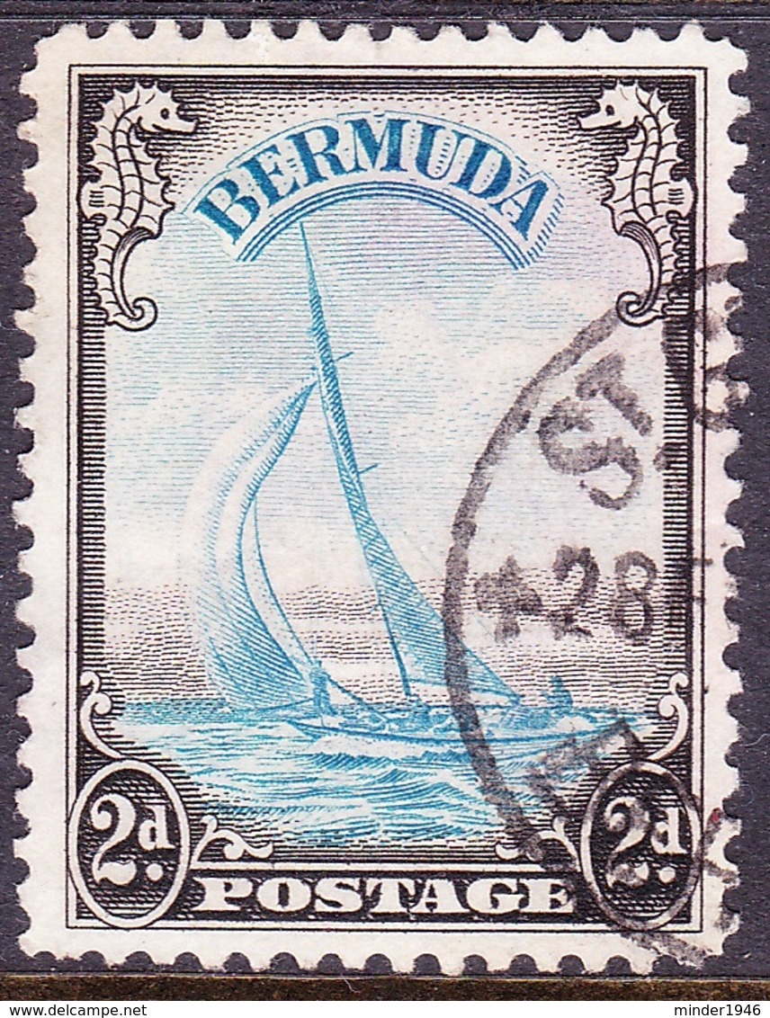 BERMUDA 1936 KGV 2d Black & Pale Blue SG101 FU - Bermuda