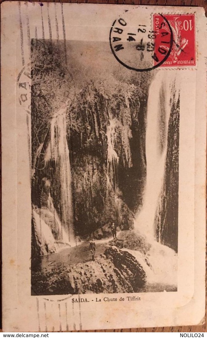 CPA, Saïda, La Chute De Tiffrit, Algérie,écrite En 1914, Edition N.Motz, Saïda - Saida