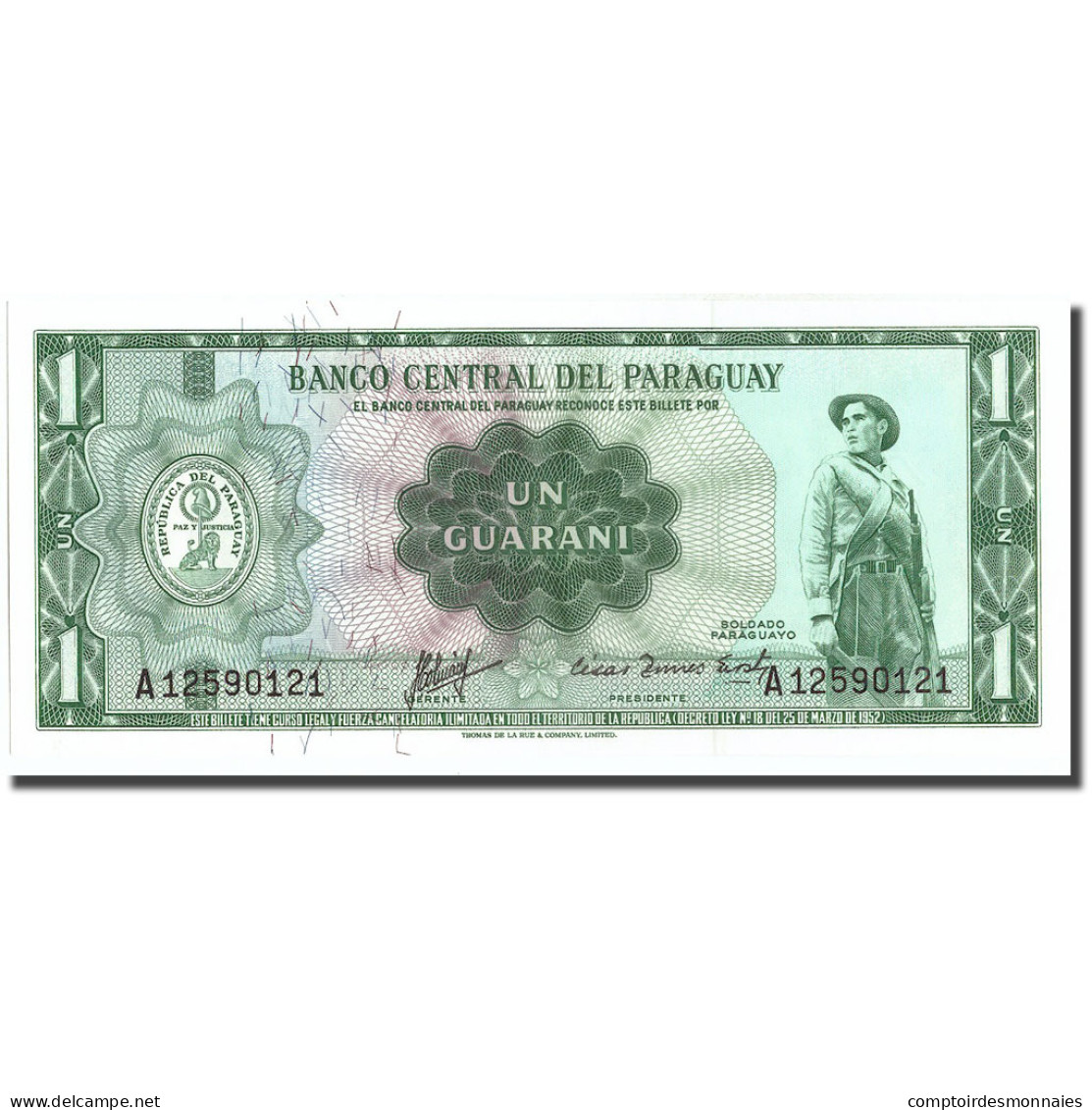 Billet, Paraguay, 1 Guarani, KM:193a, SPL+ - Paraguay