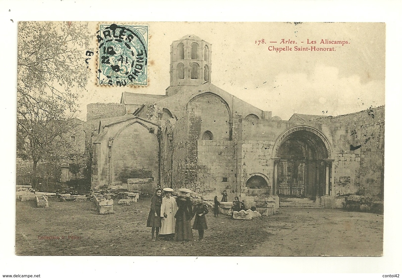 13 ARLES ALYSCAMPS CHAPELLE SAINT HONORAT ANIMATION EDITION POIREY  BOUCHES DU RHONE - Arles