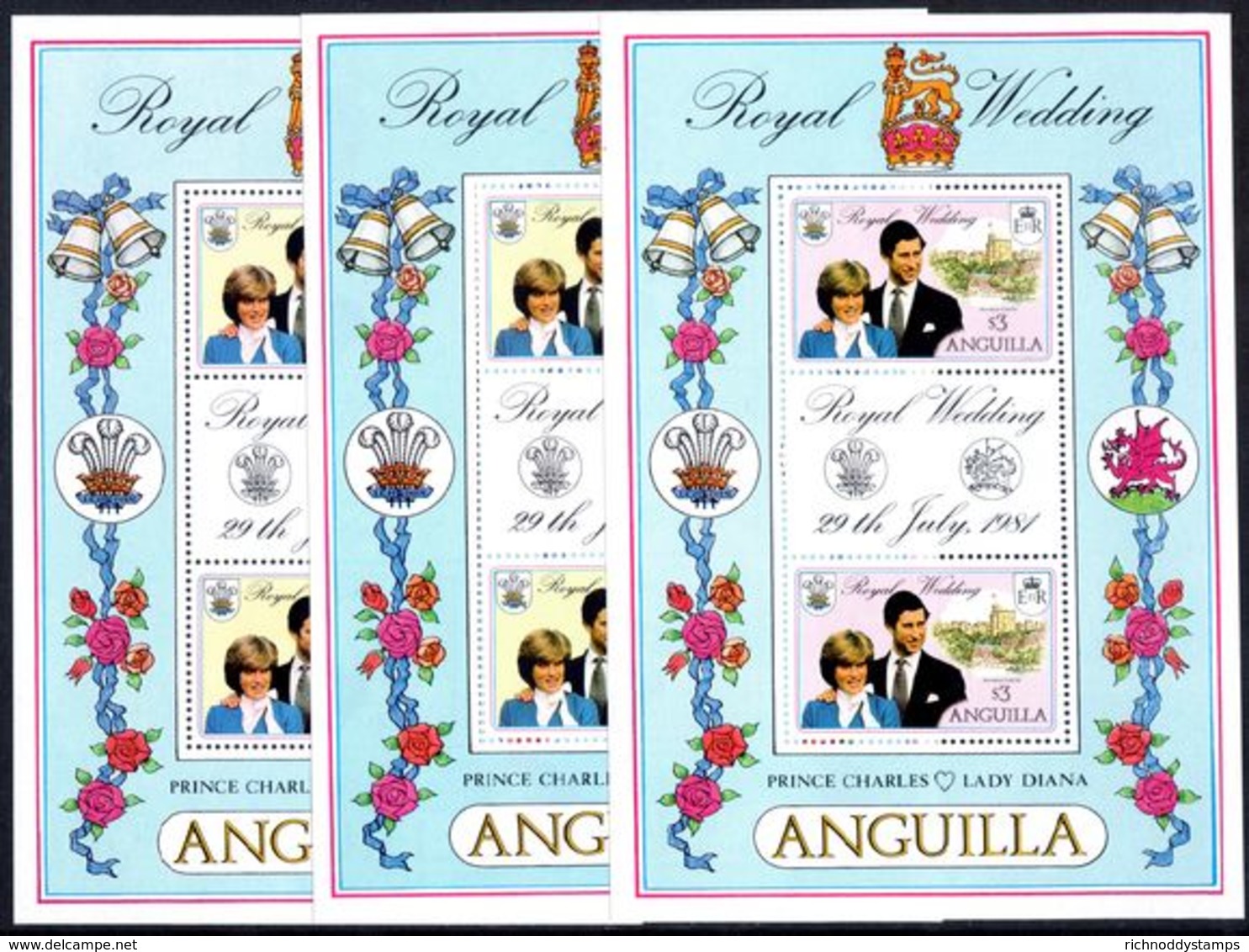 Anguilla 1981 Royal Wedding Sheetlets Unmounted Mint. - Anguilla (1968-...)