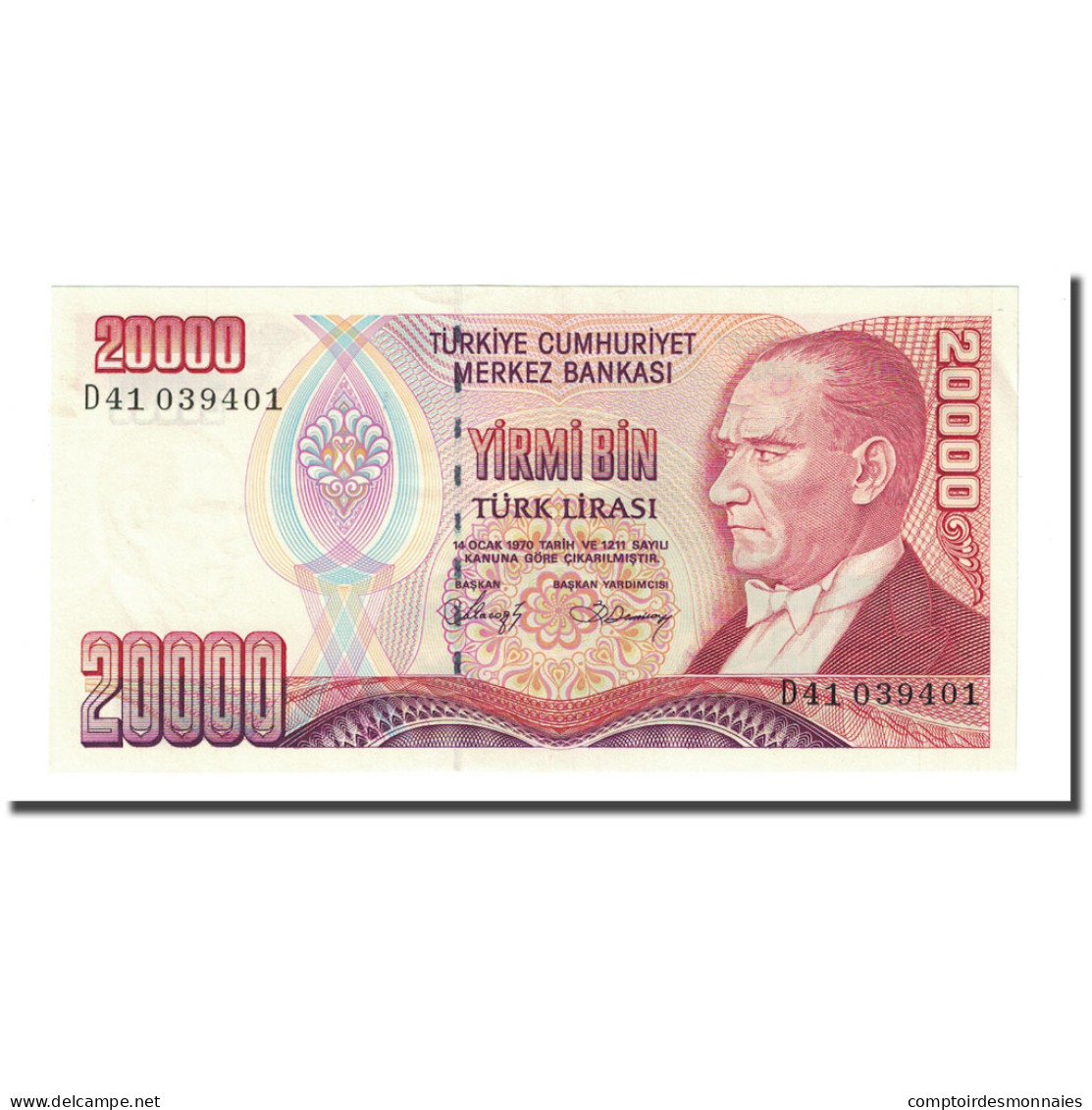 Billet, Turquie, 20,000 Lira, L.1970, KM:201, NEUF - Turchia