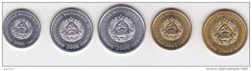 2000 - 2002 , Moldova , Transnistria , Set Of Coins , UNC - Moldavia