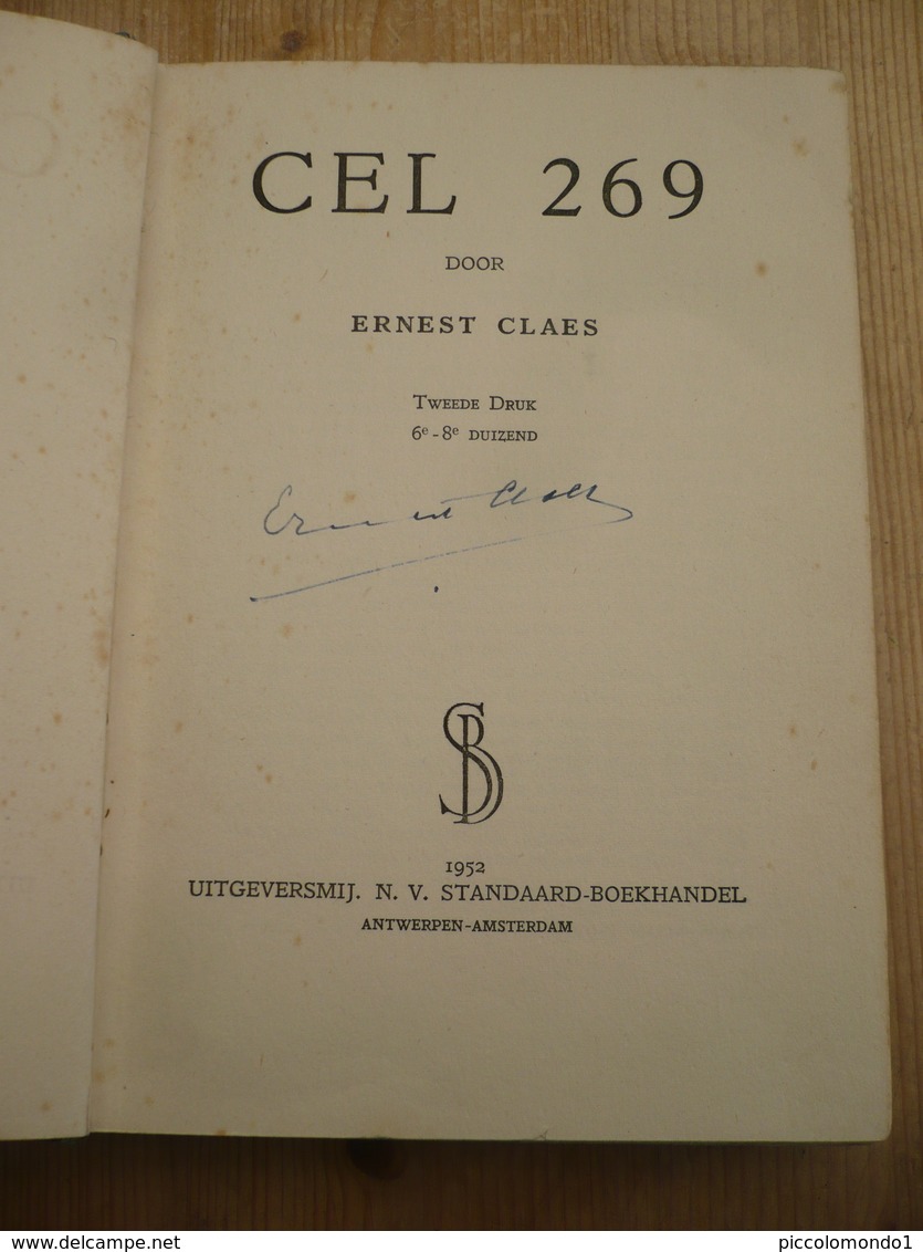 Ernest Claes Gesigneerd Cel 269 Tweede Wereldoorlog - Guerre 1939-45