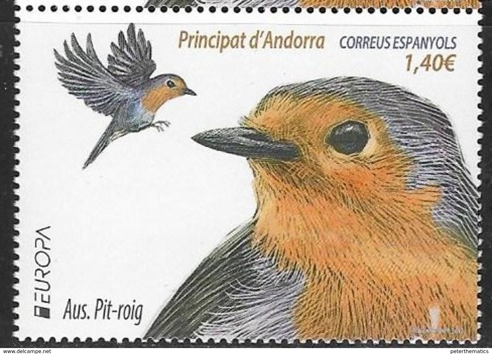 SPANISH ANDORRA, 2019, MNH, BIRDS, EUROPA 2019,  1v - 2019