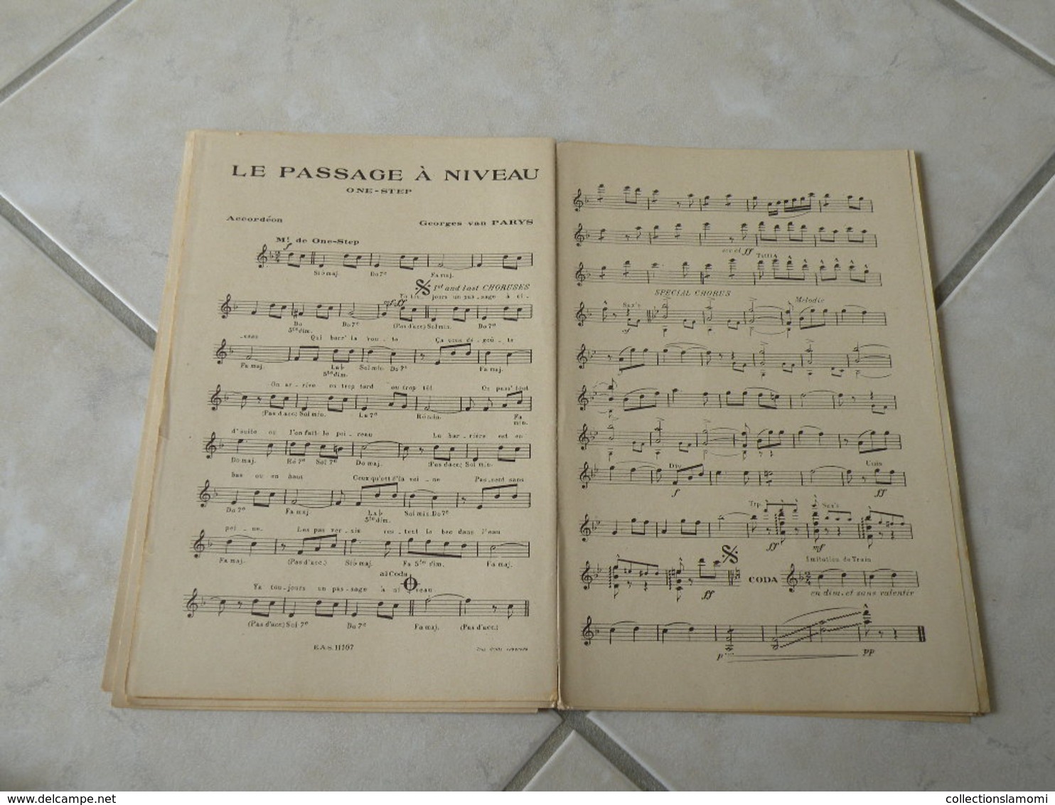 le passage à niveau du fim Prends la route(Paroles J. Boyer)(Musique G. Van Parys)Partition pour orchestre 1937