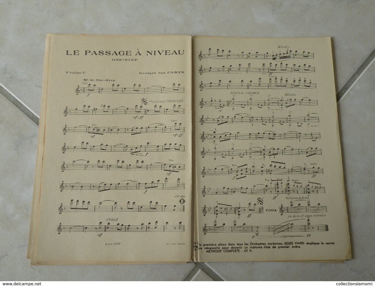 le passage à niveau du fim Prends la route(Paroles J. Boyer)(Musique G. Van Parys)Partition pour orchestre 1937