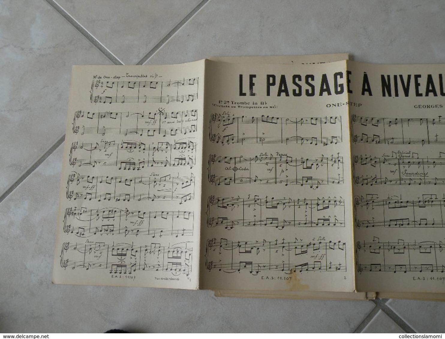 le passage à niveau du fim Prends la route(Paroles J. Boyer)(Musique G. Van Parys)Partition pour orchestre 1937