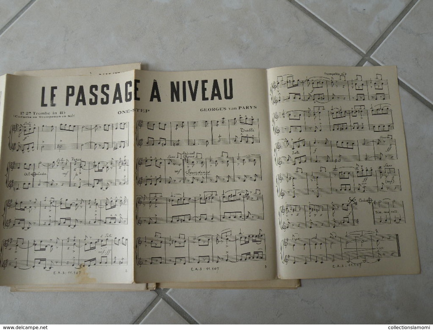 le passage à niveau du fim Prends la route(Paroles J. Boyer)(Musique G. Van Parys)Partition pour orchestre 1937