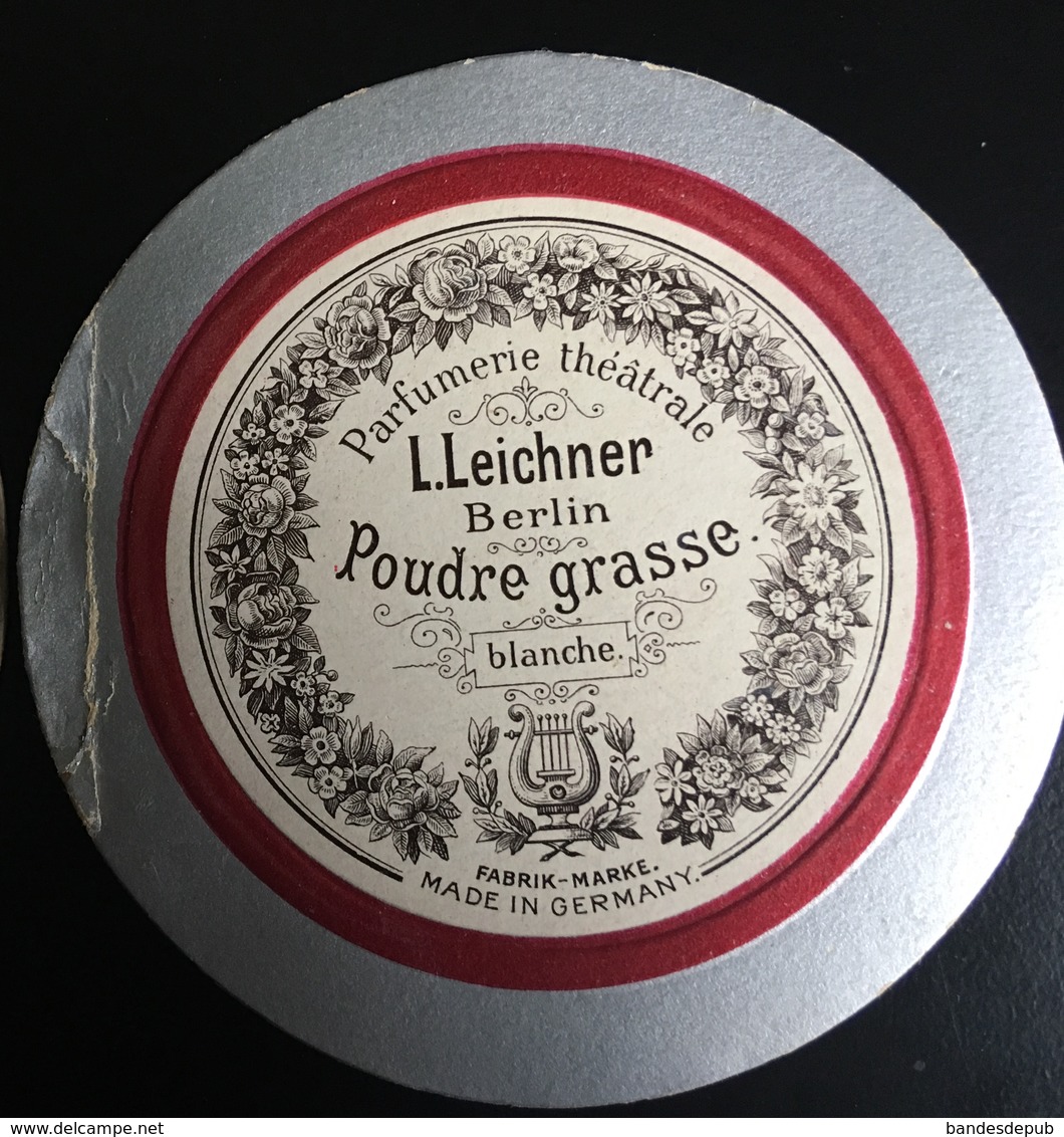 Couvercles Carton Boîte Poudre Poudrier Leichner Berlin Fards Théâtre - Autres & Non Classés