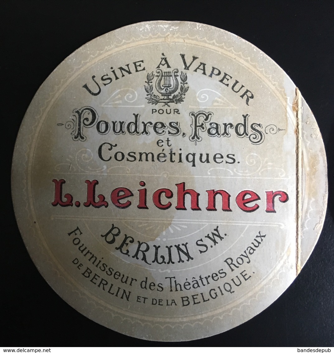 Couvercles Carton Boîte Poudre Poudrier Leichner Berlin Fards Théâtre - Autres & Non Classés