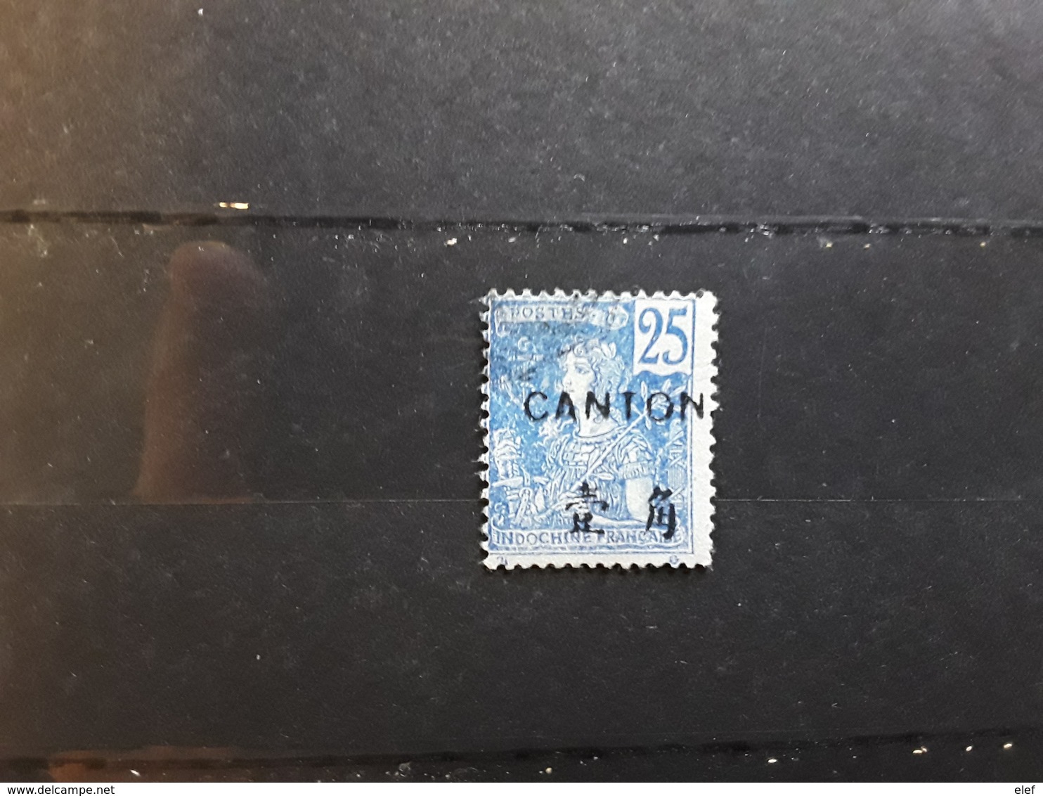 CANTON 1906, Type Grasset Surchargé,  Yvert No 40,  25  C Bleu Obl TB - Gebraucht