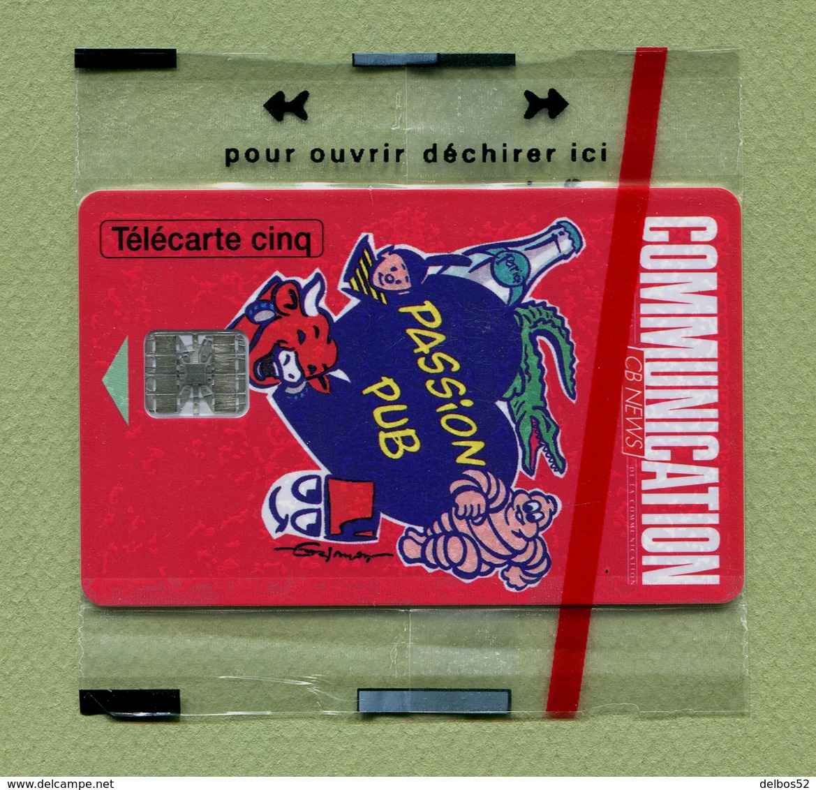 FRANCE PRIVEE 5U " PUB PASSION " GN1 NSB 05/93 SC7 ( LACOSTE PERRIER VACHE QUI RIT MICHELIN BANANIA ) - Telefoonkaarten Voor Particulieren