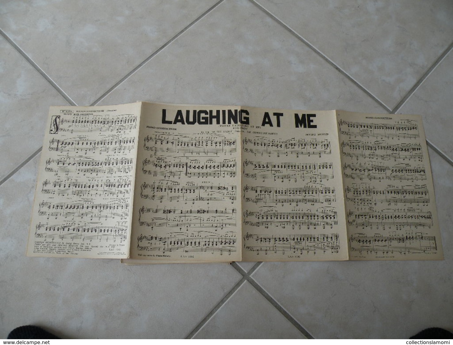Laughing at me(Irving Berlin du film OnThe Avenue)(Paroles)(Musique)Partition pour orchestre 1937