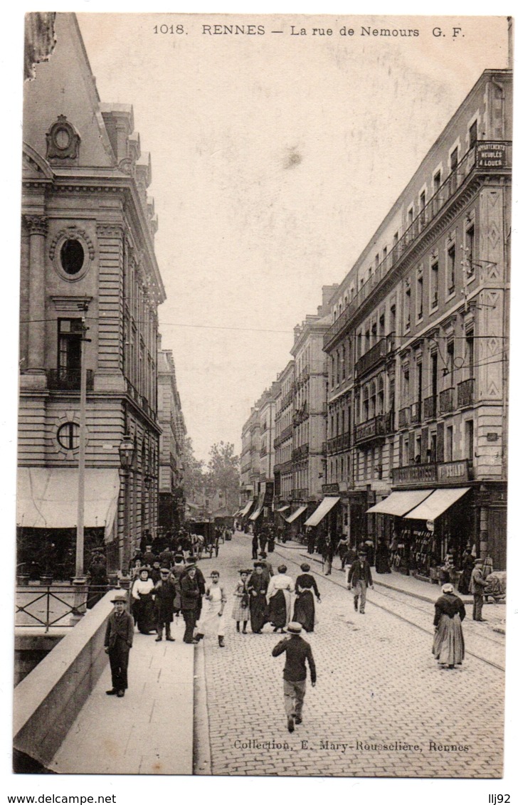 CPA 35 - RENNES (Ille Et V.) - 1018. La Rue De Nemours - G. F. - Rennes