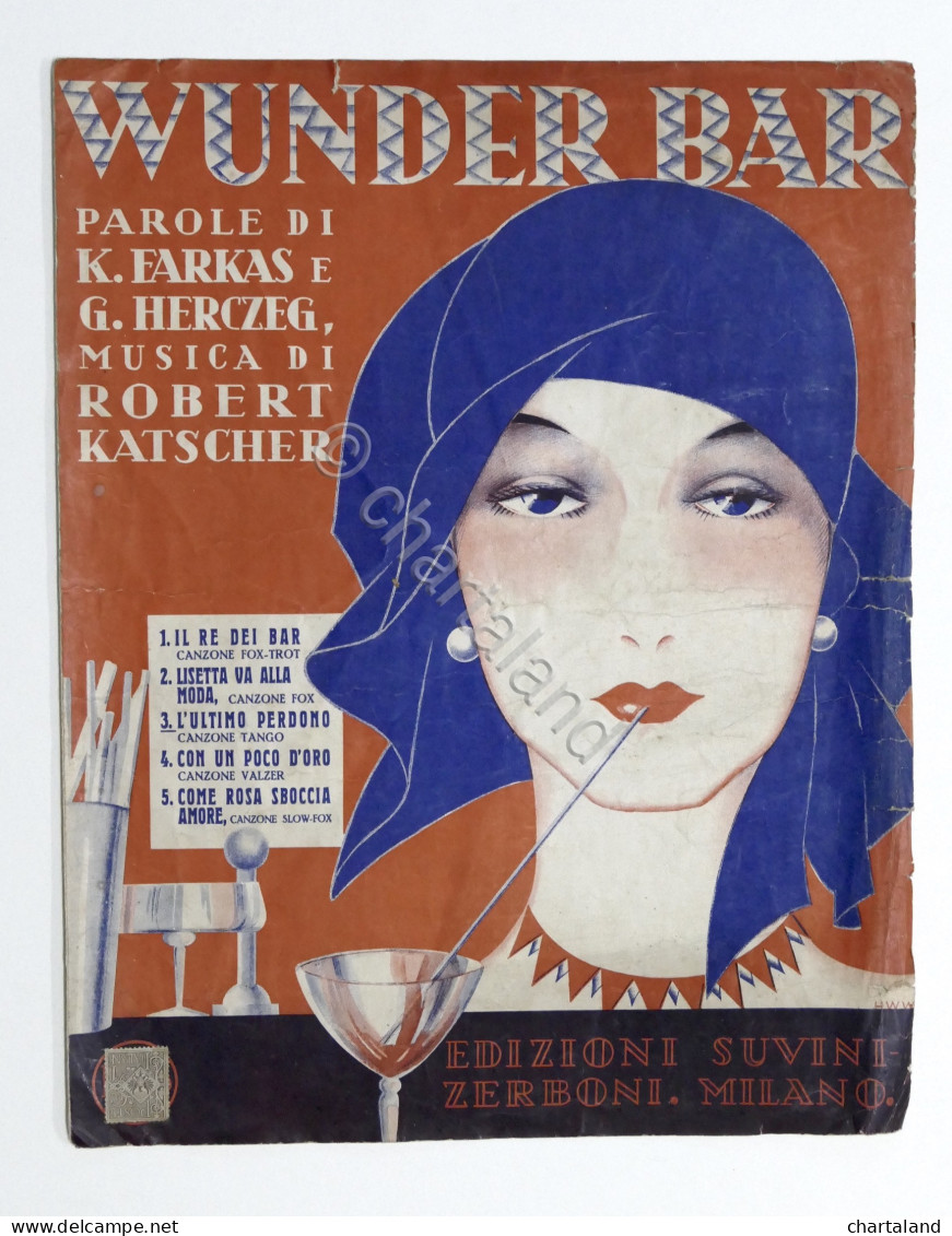 Musica Spartito - Wunder Bar - L'ultimo Perdono - Canzone Tango - Ed. 1930 - Non Classificati