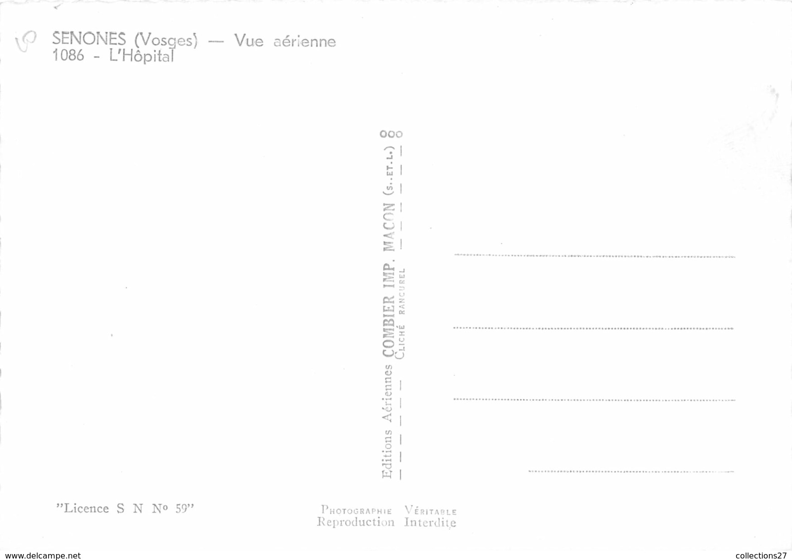 88-SENONES- VUE AERINNE L'HÔPITAL - Senones