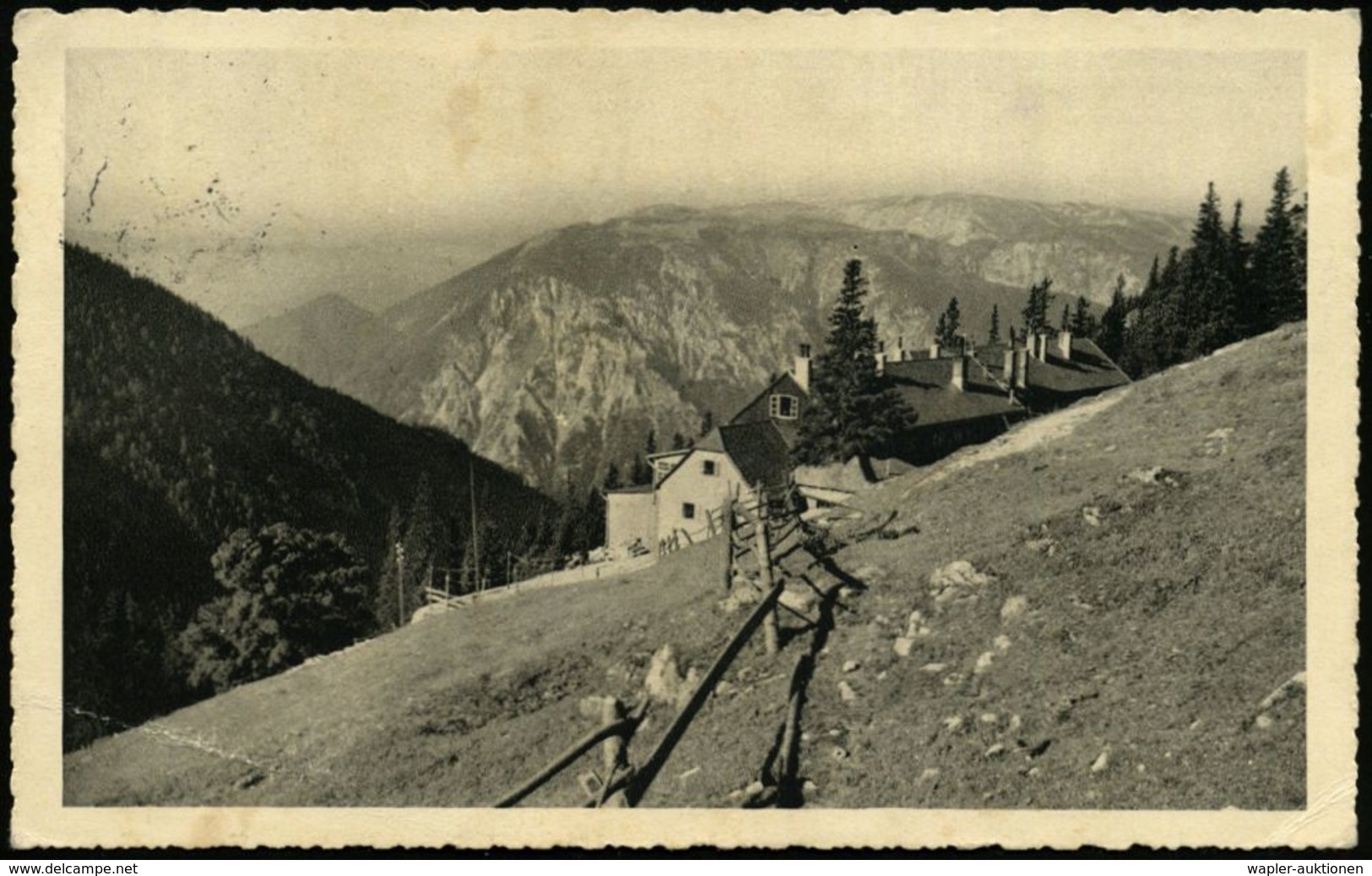 REICHENAU/ (NIEDERDONAU)/ Luftkurort/ Am Fuße/ D.Rax 1940 (21.6.) HWSt = Rax-Seilbahn + 4 Verschied. Hütten-HdN, Dabei:  - Ohne Zuordnung