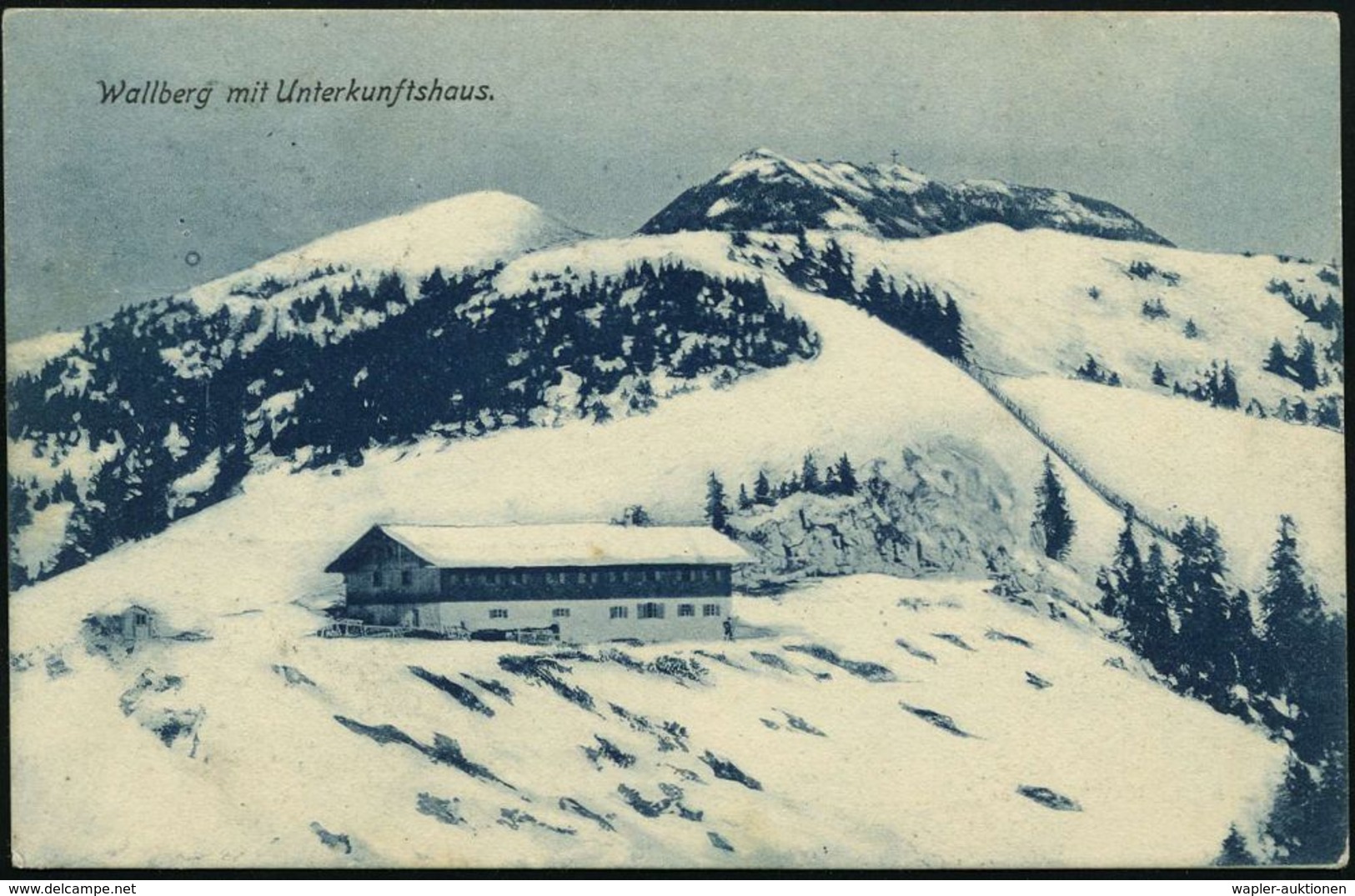 TEGERNSEE 1. 1907 (12.2.) 1K + Viol. Oval-hdN: Wallberhaus/bei Tegernsee (Edelweiß) Monochrome Foto-Ak.: Wallberg-Unterk - Zonder Classificatie