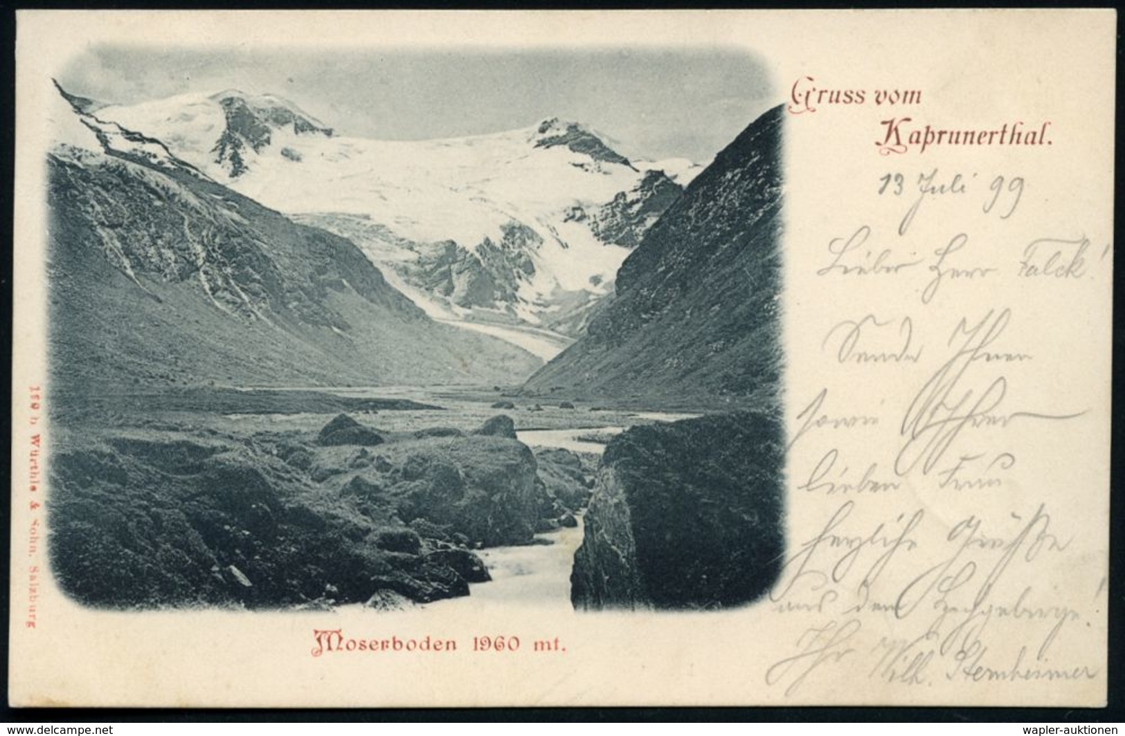 ÖSTERREICH 1899 (19.7.) 2K: KESSELFALL-ALPENHAUS = Hauspostamt Alpinisten U. Wanderer-Schutzhaus , Klar Gest S/w.-Foto-A - Sin Clasificación