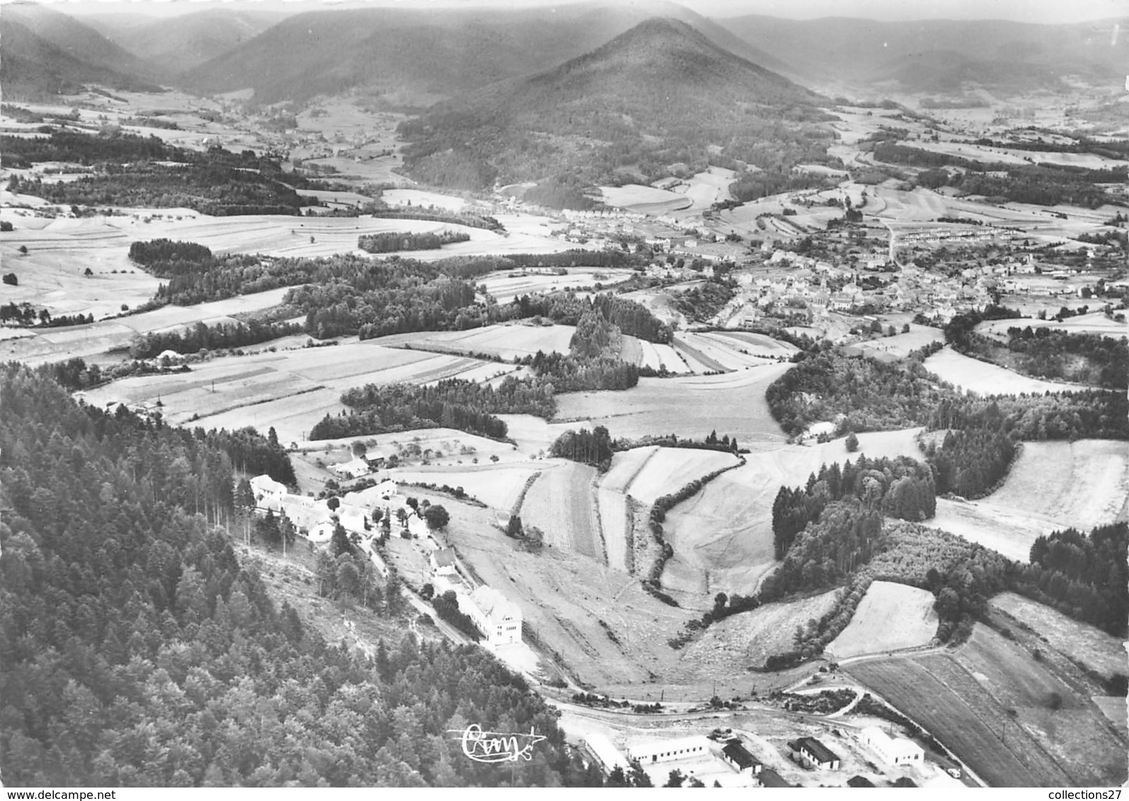 88-SENONES- VUE AERIENNE LA COMBE ET VUE SUR LA PETITE RAON - Senones