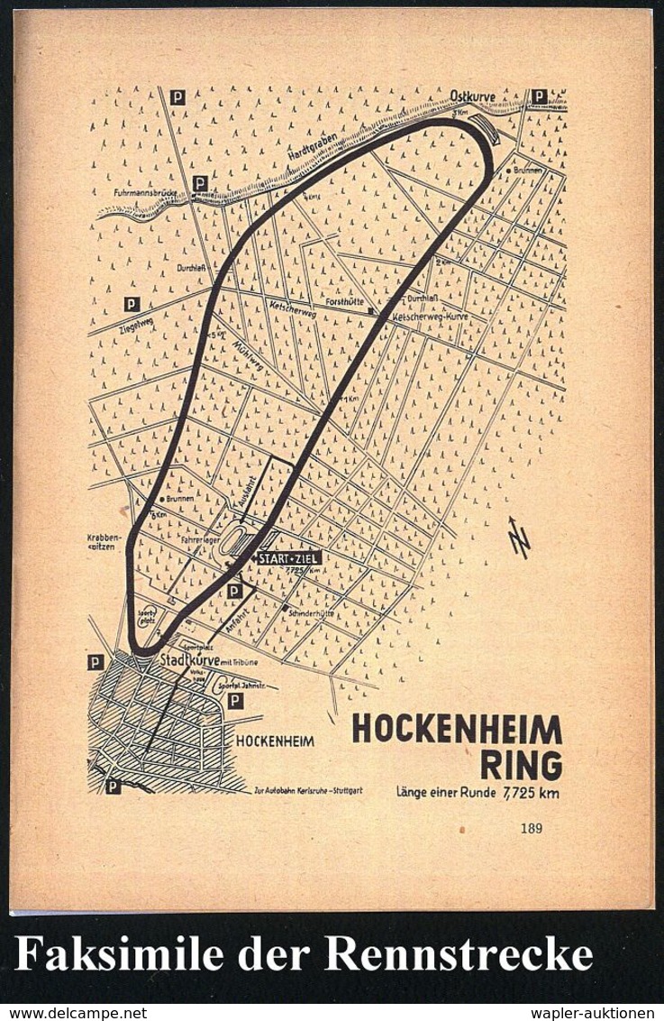 HOCKENHEIM (BADEN)/ Dreiecks=Rennbahn/ Spargelbau 1948 (14.2.) Aptierter HWSt = Rennmotorrad (untere Textzeilen Entfernt - Motos