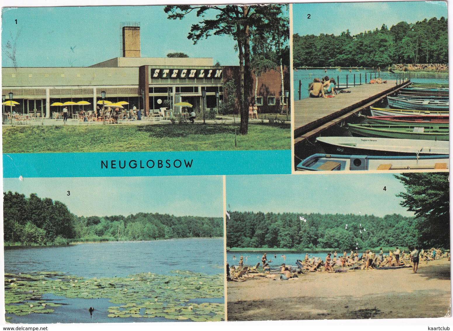 Neuglobsow - FDGB-Erholungszentrum 'Stechlin', Bootsanlegestelle Stechlinsee, Dagow-See, Badestrand  - (DDR) - Gransee