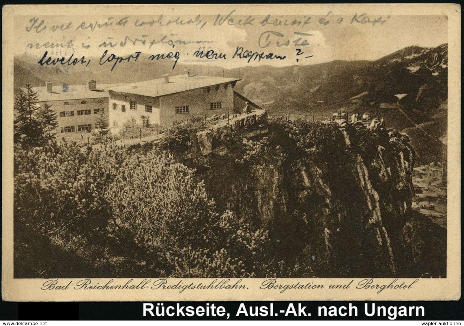 BAD REICHENHALL/ *2*/ IM POSTAUTO VON/ BAD REICHENHALL INS/ SALZKAMMERUT.. 1929 (20.7.) MWSt, Text  R E C H T S   Auf EF - Voitures