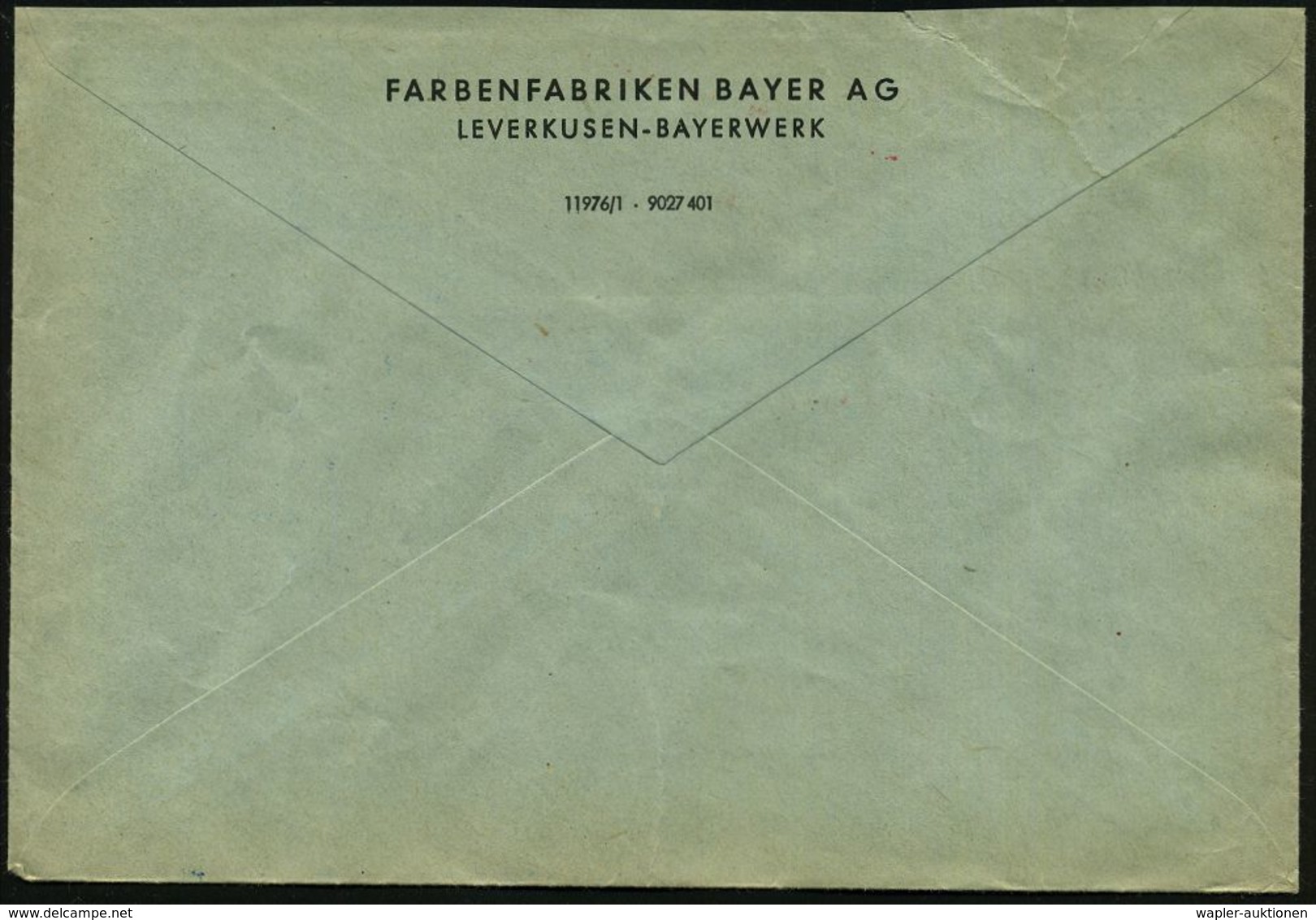 (22c) LEVERKUSEN-BAYERWERK/ Greif Zu-/ Es Ist/ Dralon 1961 (28.9.) Seltener AFS = Hauspostamt Bayer-Werk, Rs. Abs.-Vordr - Chemie