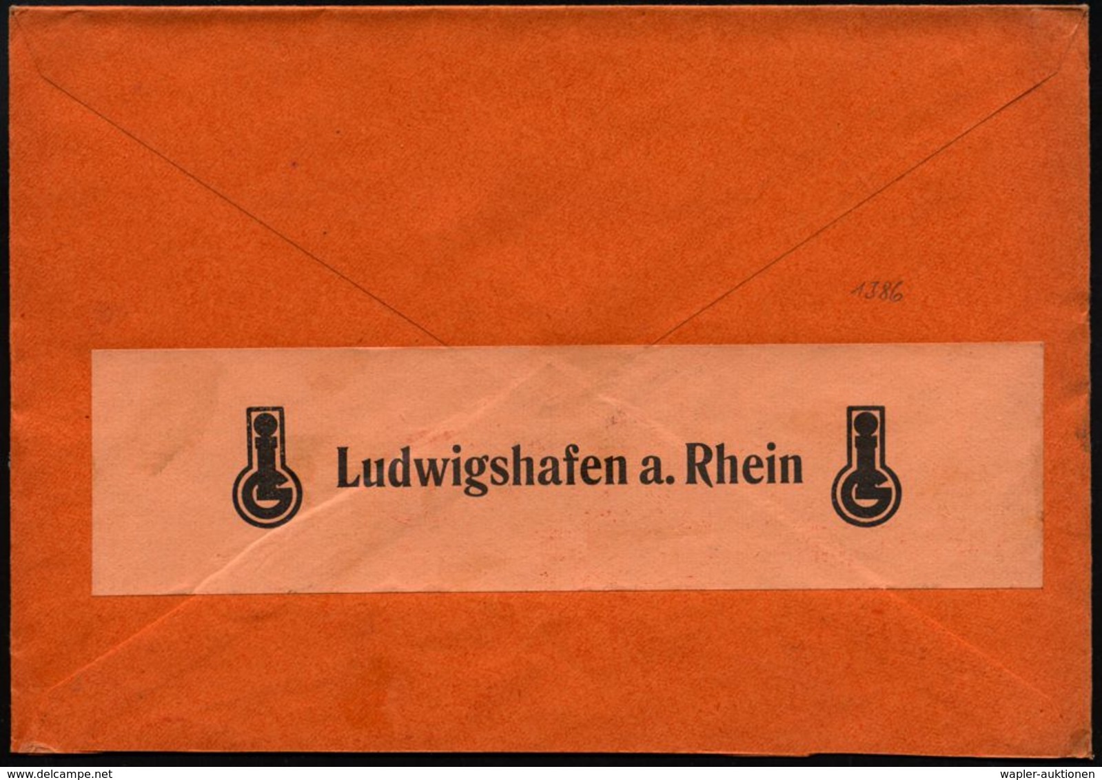 LUDWIGSHAFEN A.RHEIN/ 1/ Indanthren/ ..wetterecht/ I.G.Farbenindustrie/ AG 1933 (31.7.) AFS (Logo: Sonne/ Regenwolke) Or - Scheikunde