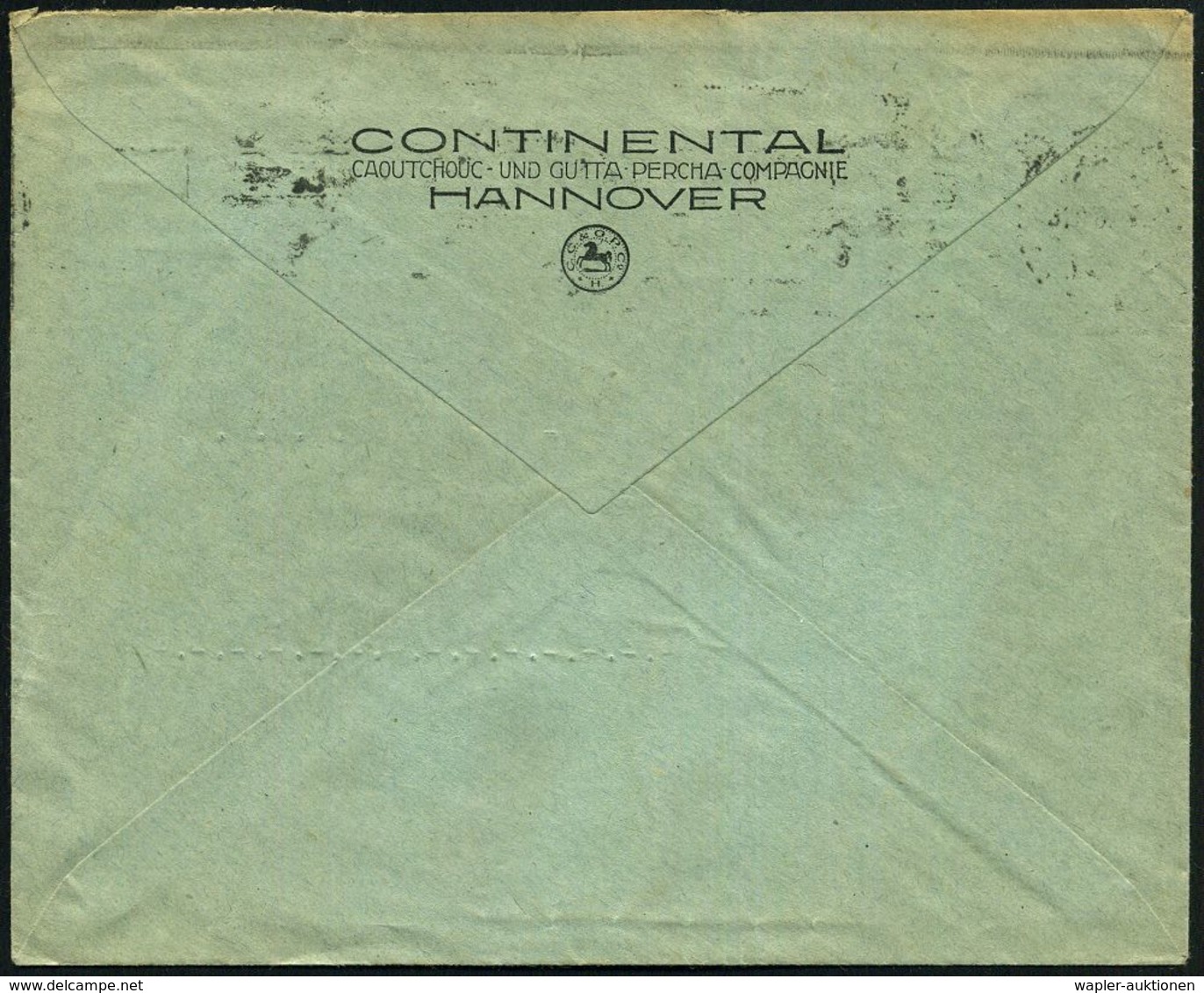 HANNOVER/ S1t 1924 (17.6.) Bd.MaSt. Auf EF 10 Pf. Adler, Rot Mit Firmenlochung: "C C" = C Ontinental Caoutchouc U. Gutta - Chimica