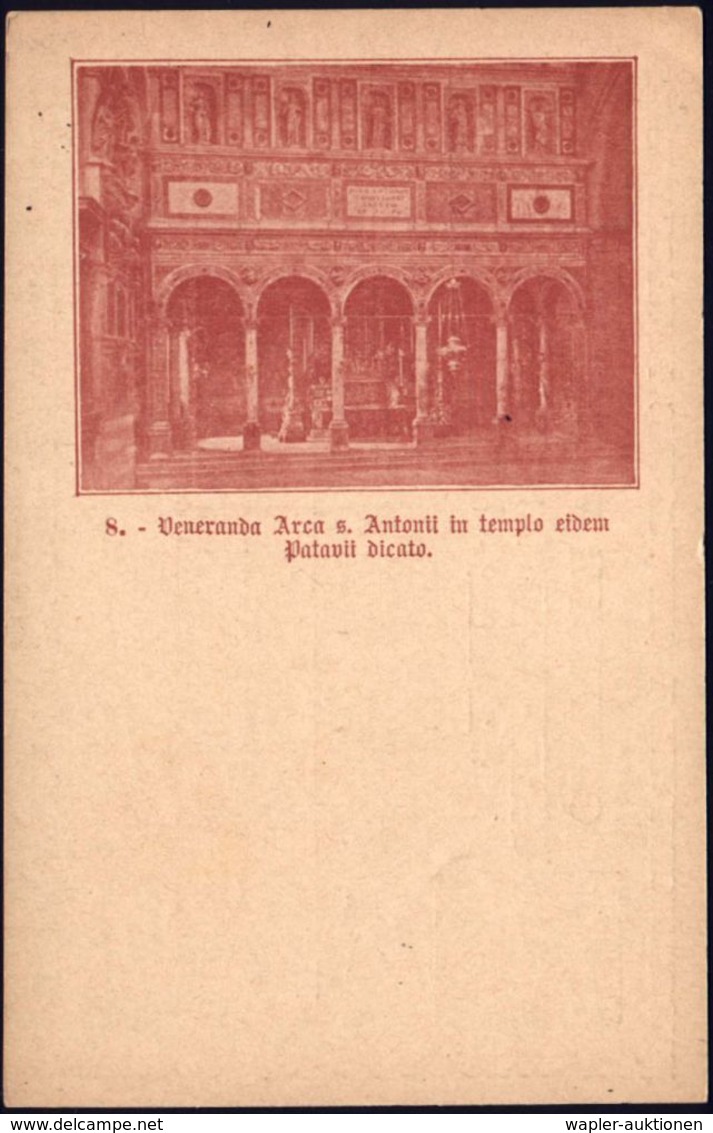 ITALIEN 1894 PP 10 C. Umberto I.,braun: 700-Jahrfeier Hl. Antonius V. Padova, Bild 8 (braun) Rs: Veneranda Arca S. Anton - Christendom