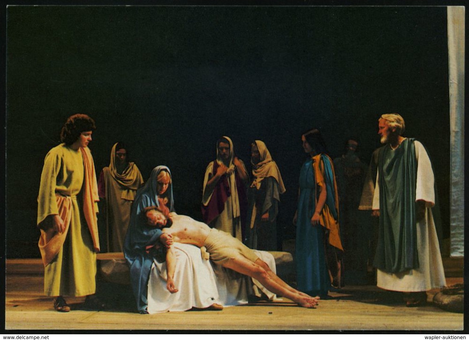 8103 OBERAMMERGAU/ BESUCHT DIE/ PASSIONSSPIELE 1984 1984 (16.2.) HWSt = Passionstheater , Color-Ak.: Pietà (Trauer Um Ch - Cristianesimo