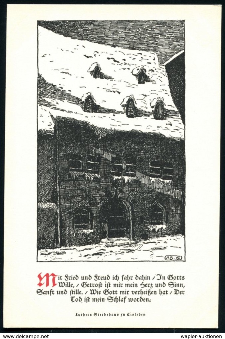 DEUTSCHES REICH 1917 12 Verschiedene S/w.-Künstler-Ak.: Aus Dem Leben Martin Luthers Zum 400. Jubiläum Der Reformation ( - Cristianesimo